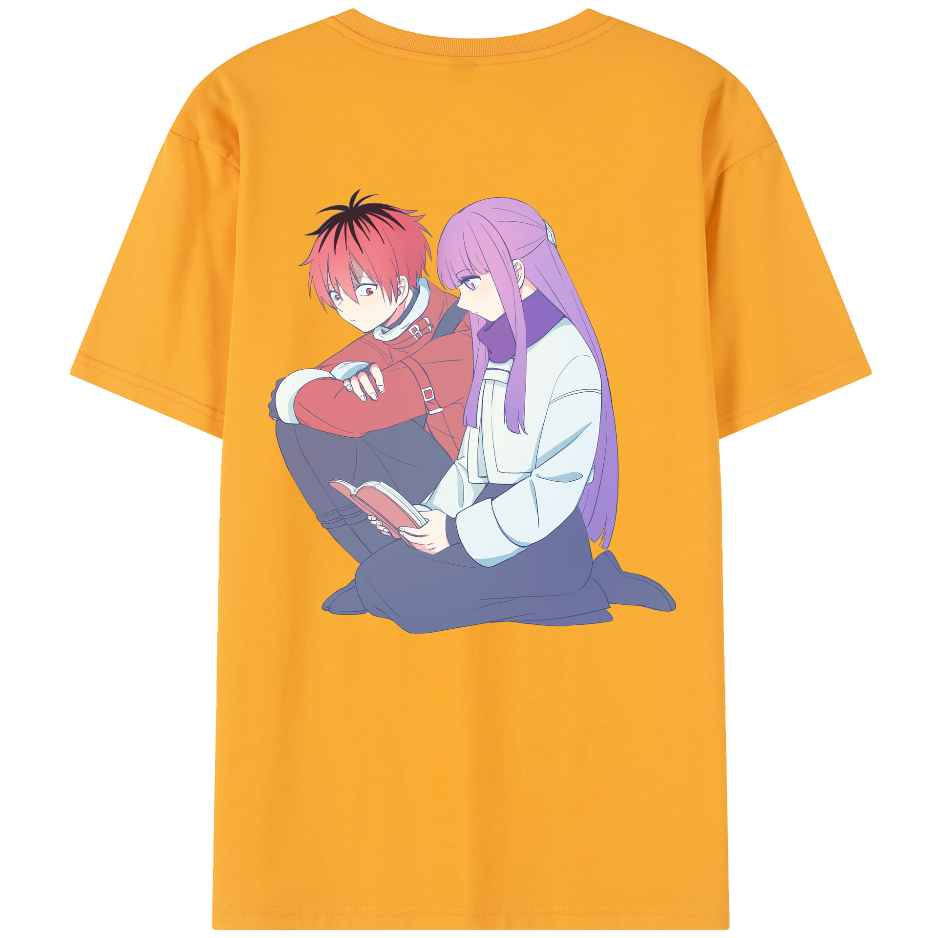 （画像用） 葬送のフリーレン Frieren 綿100％半袖Tシャツ（背面プリント）