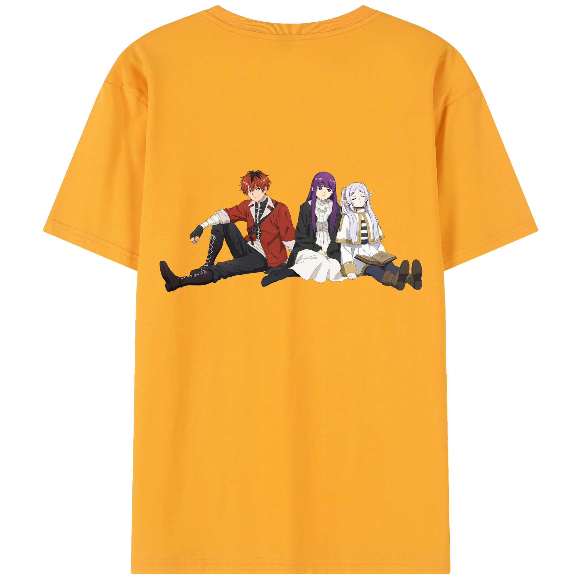 （画像用） 葬送のフリーレン Frieren 綿100％半袖Tシャツ（背面プリント）