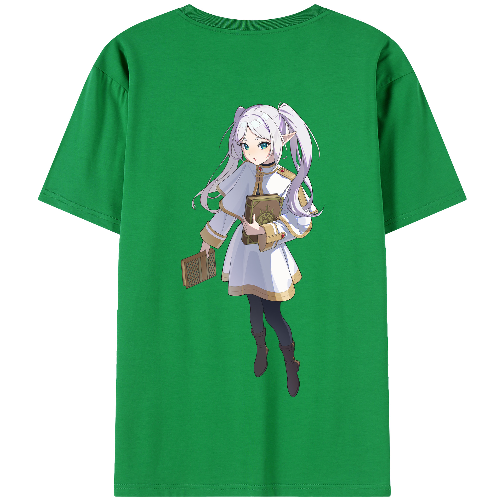 （画像用） 葬送のフリーレン Frieren 綿100％半袖Tシャツ（背面プリント）