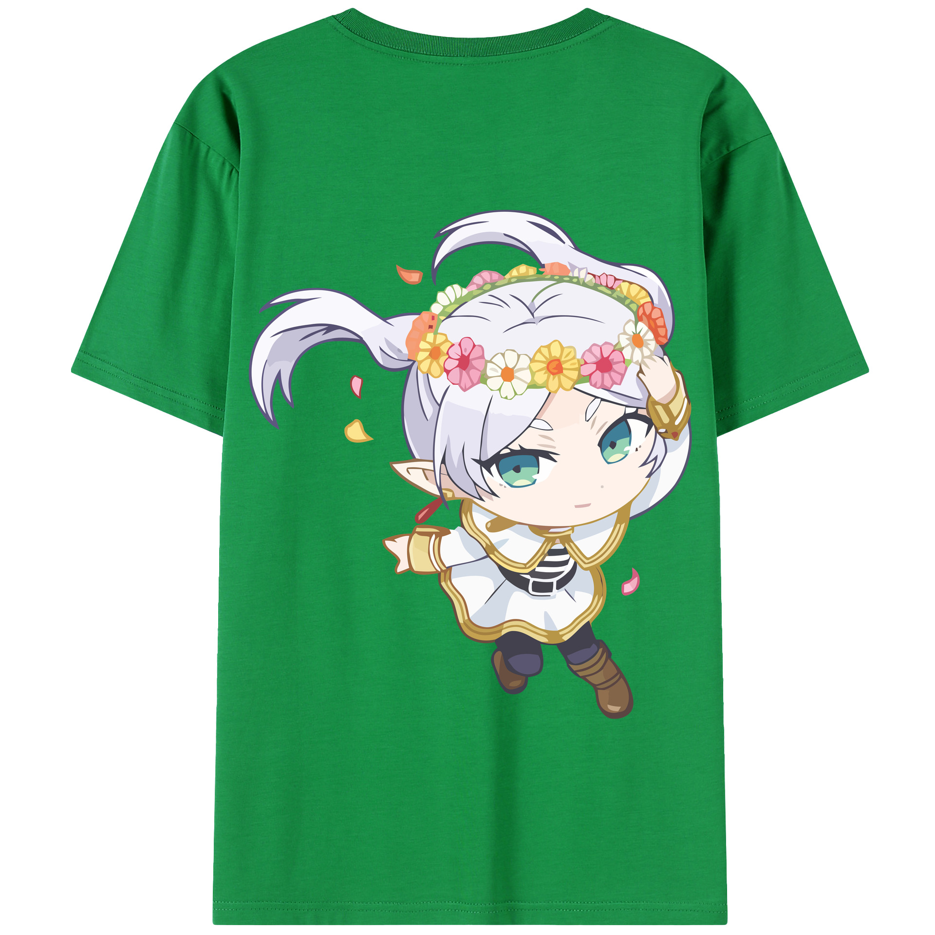 （画像用） 葬送のフリーレン Frieren 綿100％半袖Tシャツ（背面プリント）