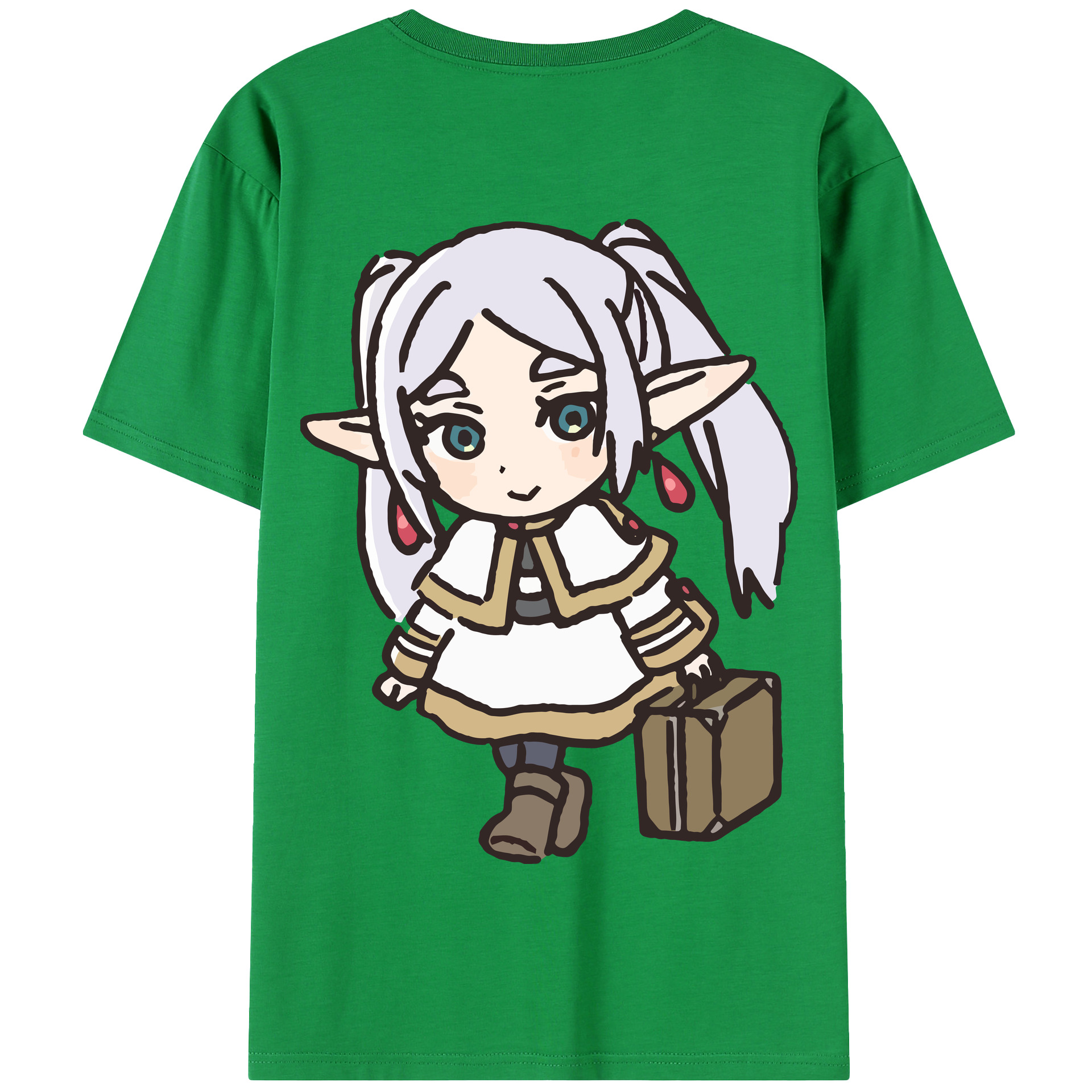 （画像用） 葬送のフリーレン Frieren 綿100％半袖Tシャツ（背面プリント）