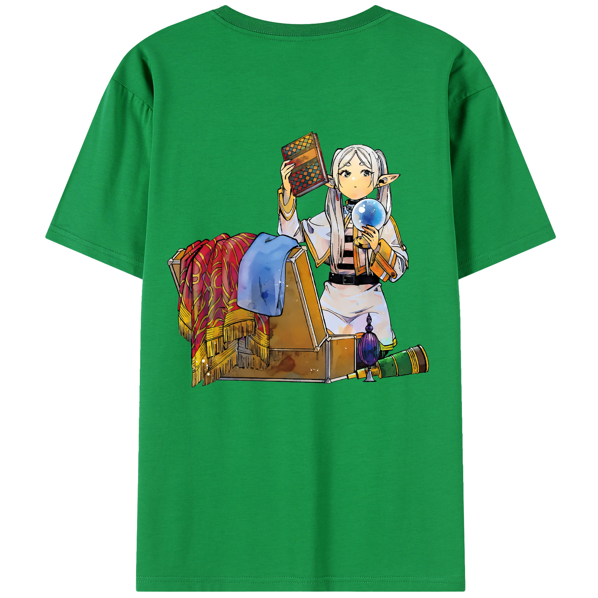 （画像用） 葬送のフリーレン Frieren 綿100％半袖Tシャツ（背面プリント）