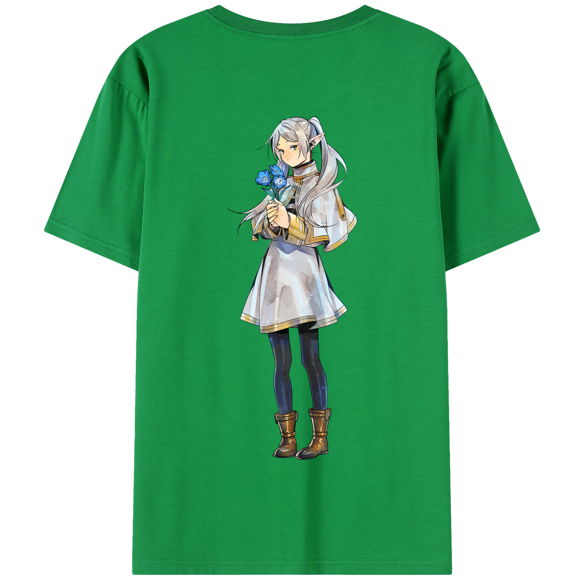 （画像用） 葬送のフリーレン Frieren 綿100％半袖Tシャツ（背面プリント）