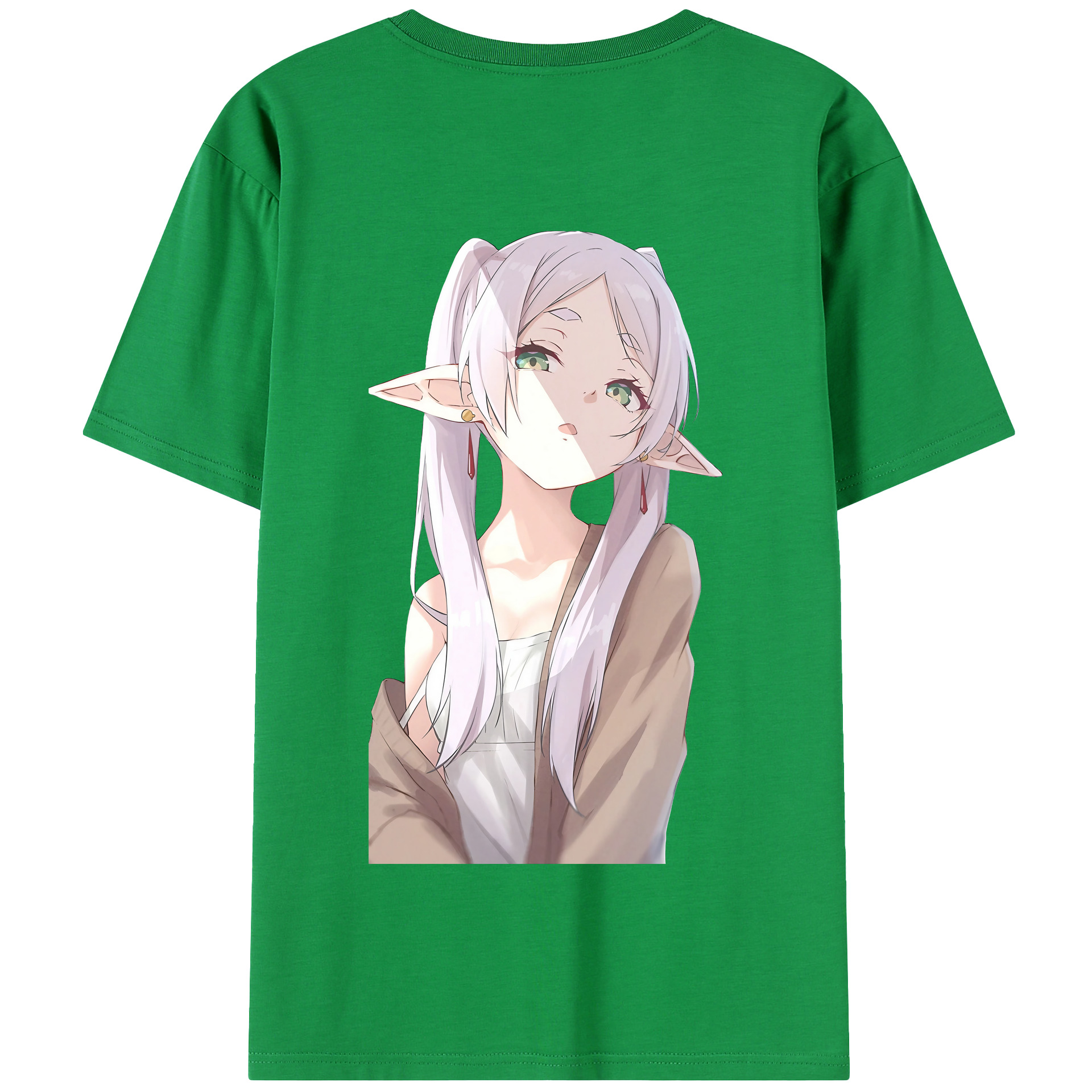（画像用） 葬送のフリーレン Frieren 綿100％半袖Tシャツ（背面プリント）