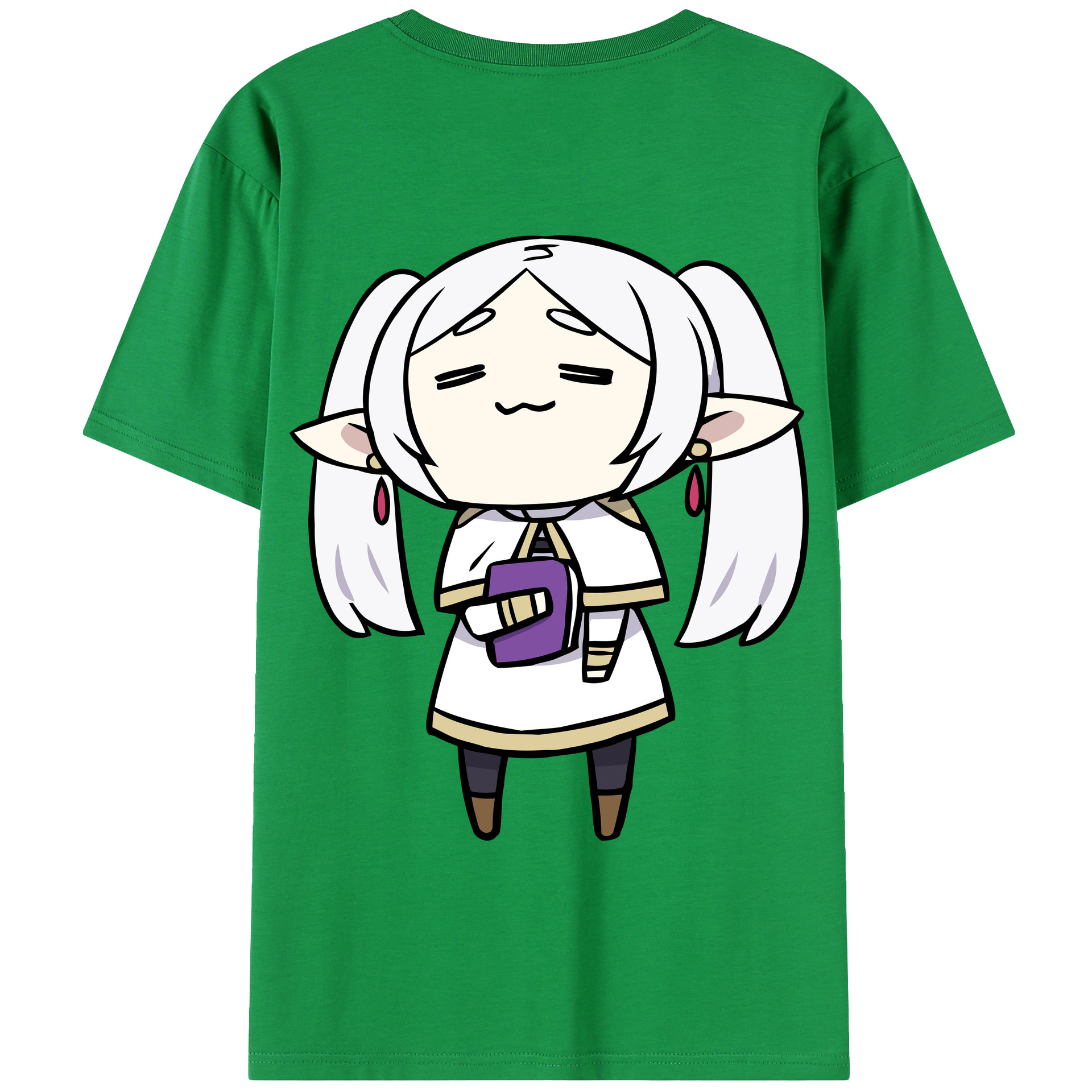 （画像用） 葬送のフリーレン Frieren 綿100％半袖Tシャツ（背面プリント）