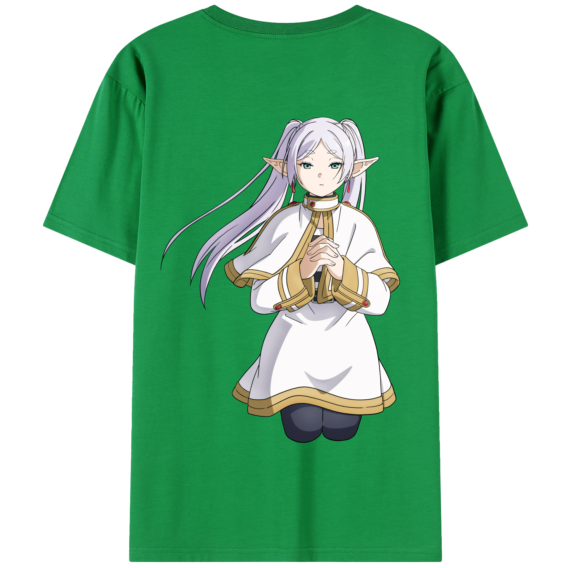 （画像用） 葬送のフリーレン Frieren 綿100％半袖Tシャツ（背面プリント）