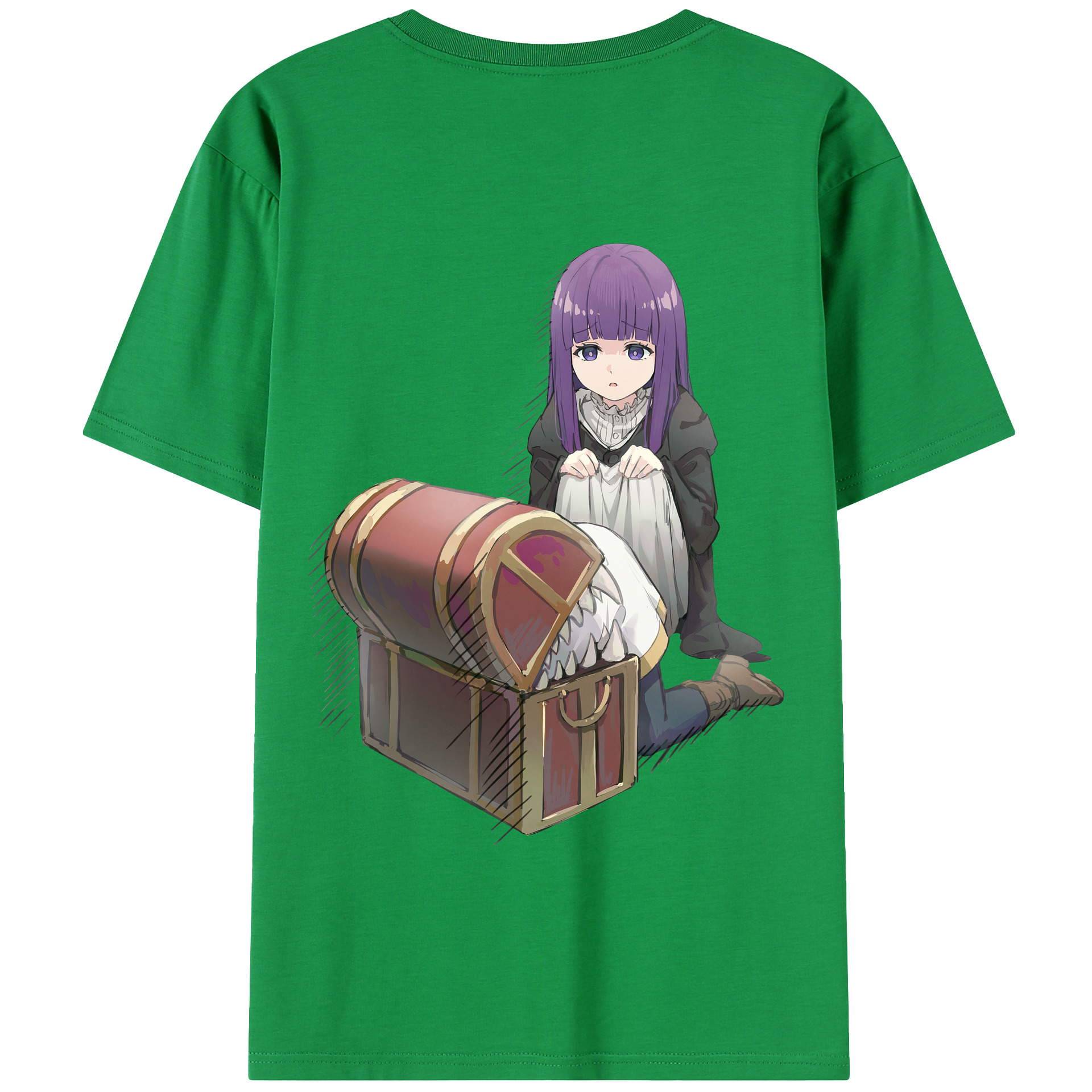 （画像用） 葬送のフリーレン Frieren 綿100％半袖Tシャツ（背面プリント）