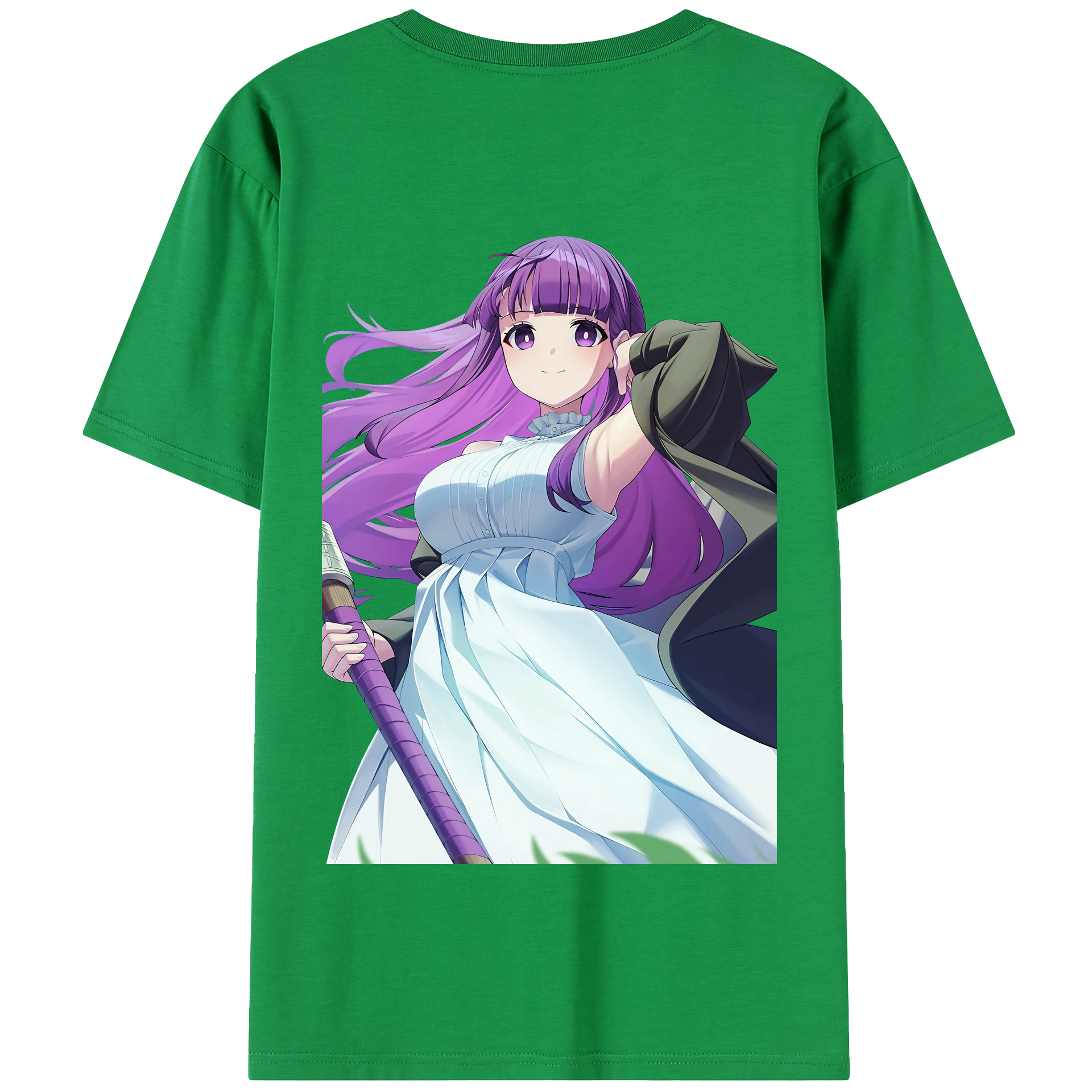 （画像用） 葬送のフリーレン Frieren 綿100％半袖Tシャツ（背面プリント）