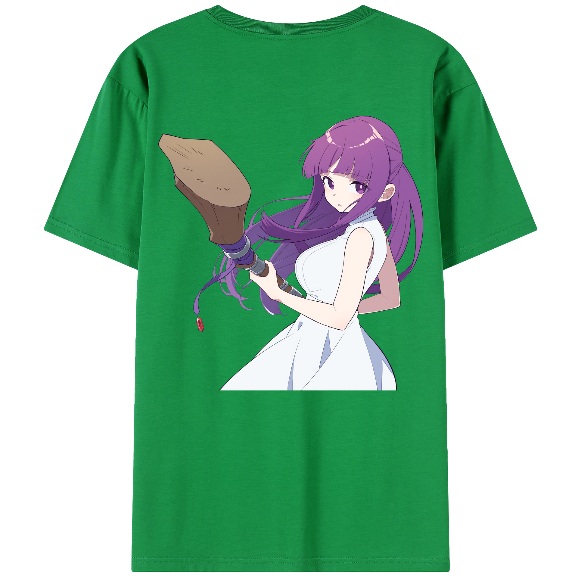 （画像用） 葬送のフリーレン Frieren 綿100％半袖Tシャツ（背面プリント）
