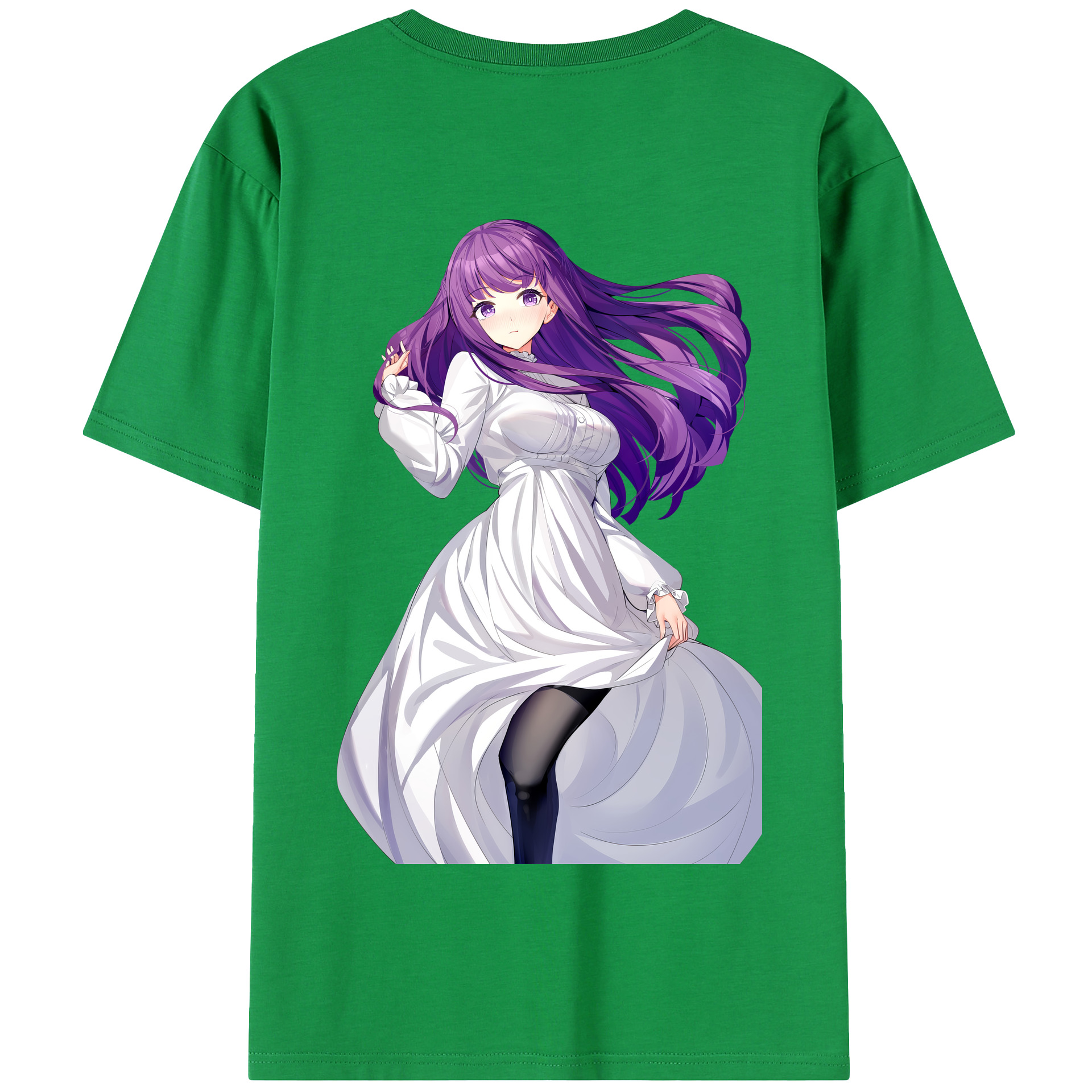 （画像用） 葬送のフリーレン Frieren 綿100％半袖Tシャツ（背面プリント）