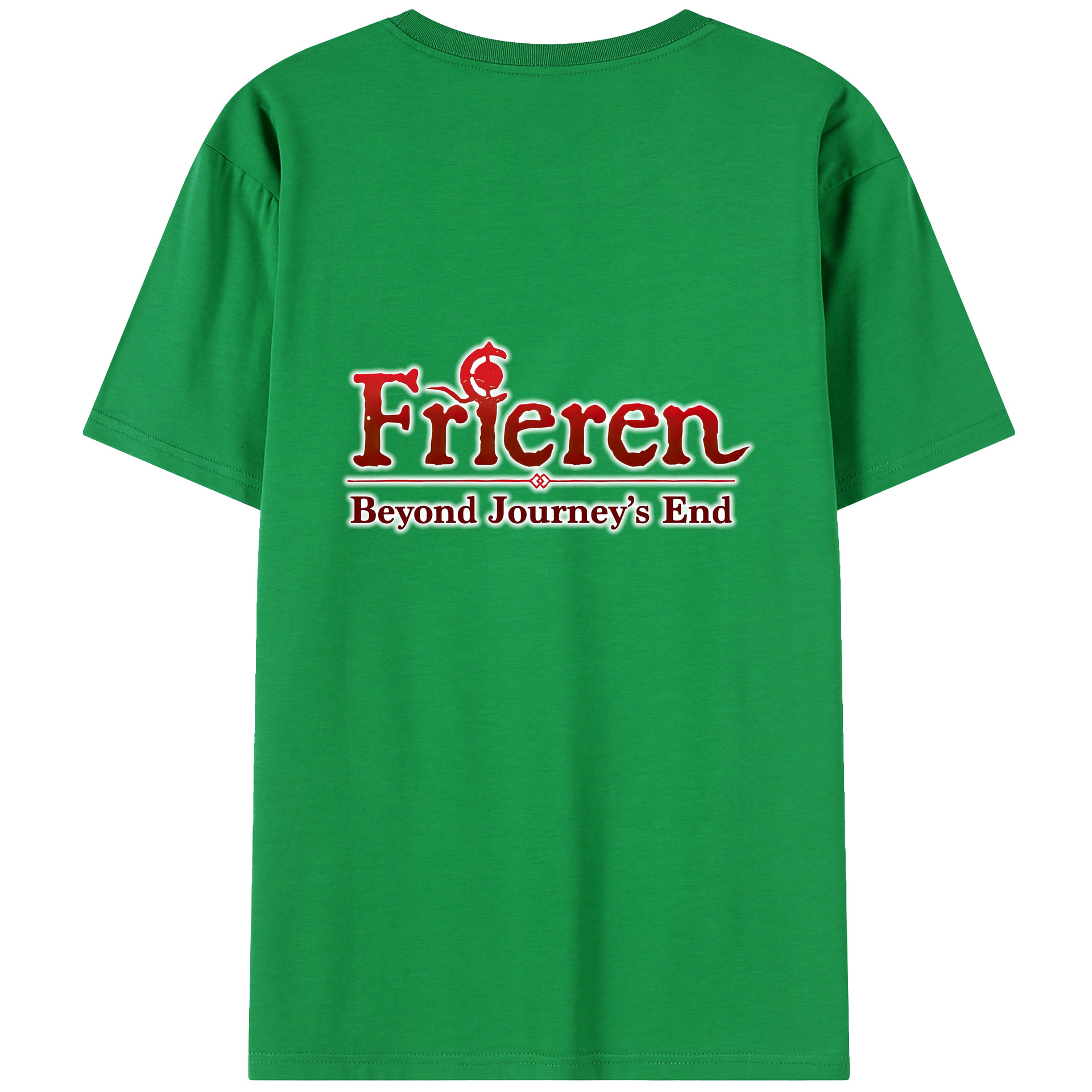 （画像用） 葬送のフリーレン Frieren 綿100％半袖Tシャツ（背面プリント）