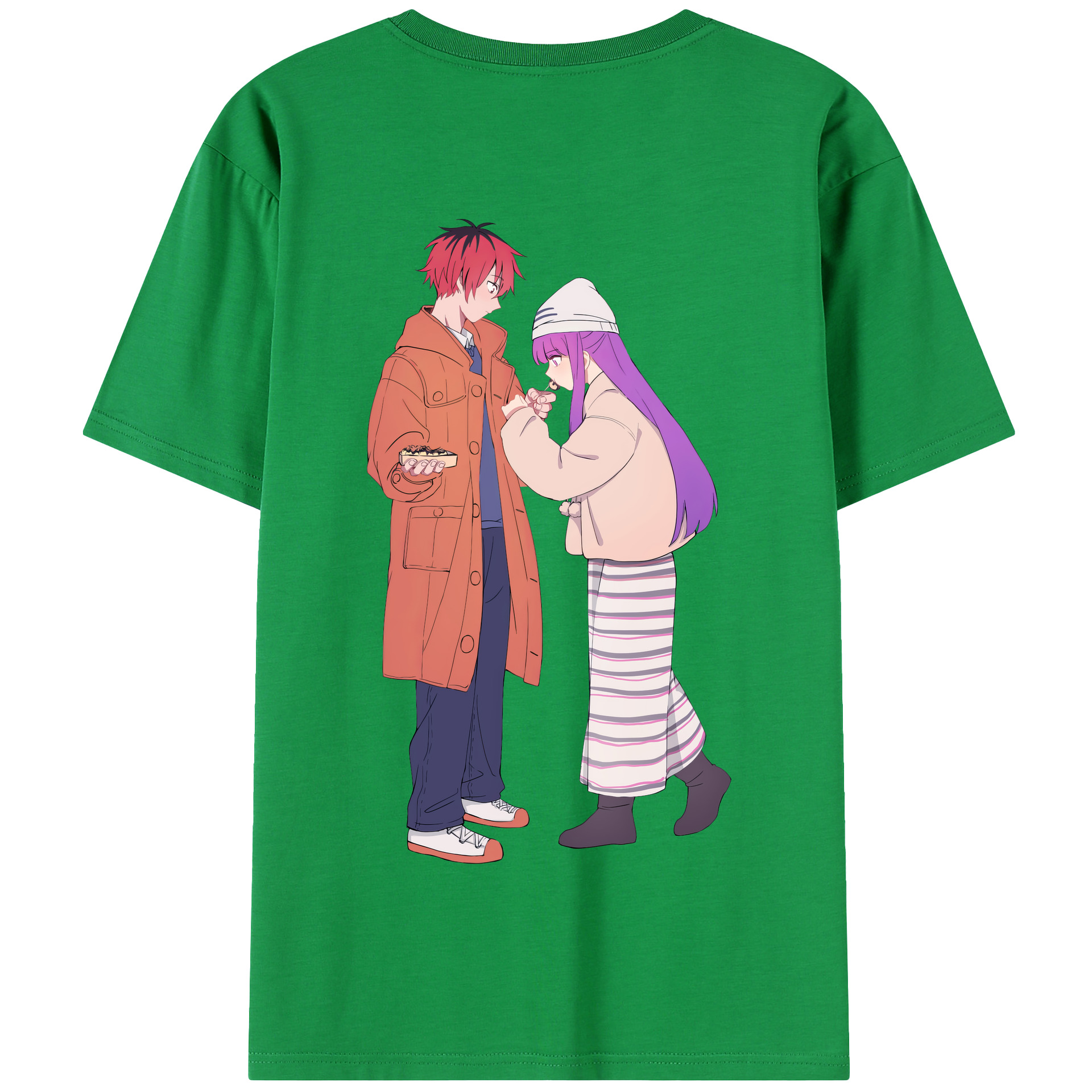 （画像用） 葬送のフリーレン Frieren 綿100％半袖Tシャツ（背面プリント）