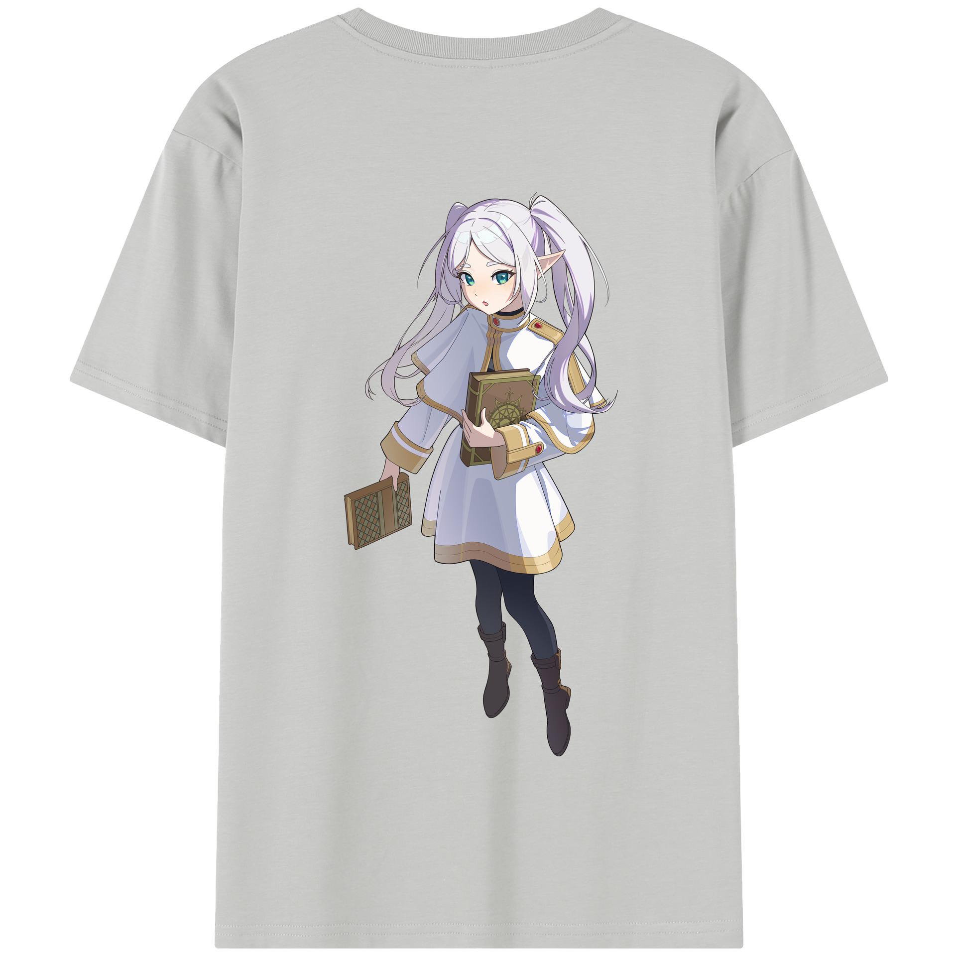 （画像用） 葬送のフリーレン Frieren 綿100％半袖Tシャツ（背面プリント）