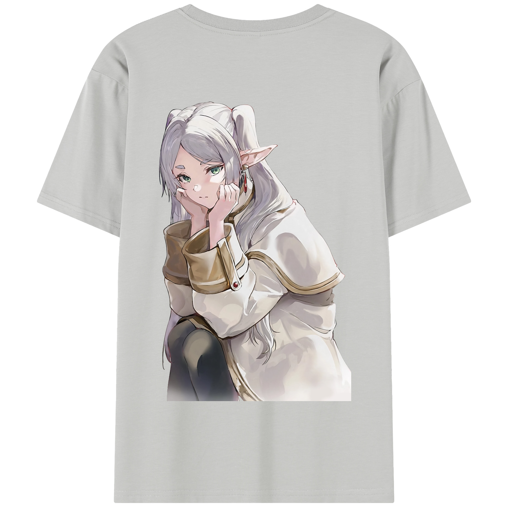 （画像用） 葬送のフリーレン Frieren 綿100％半袖Tシャツ（背面プリント）