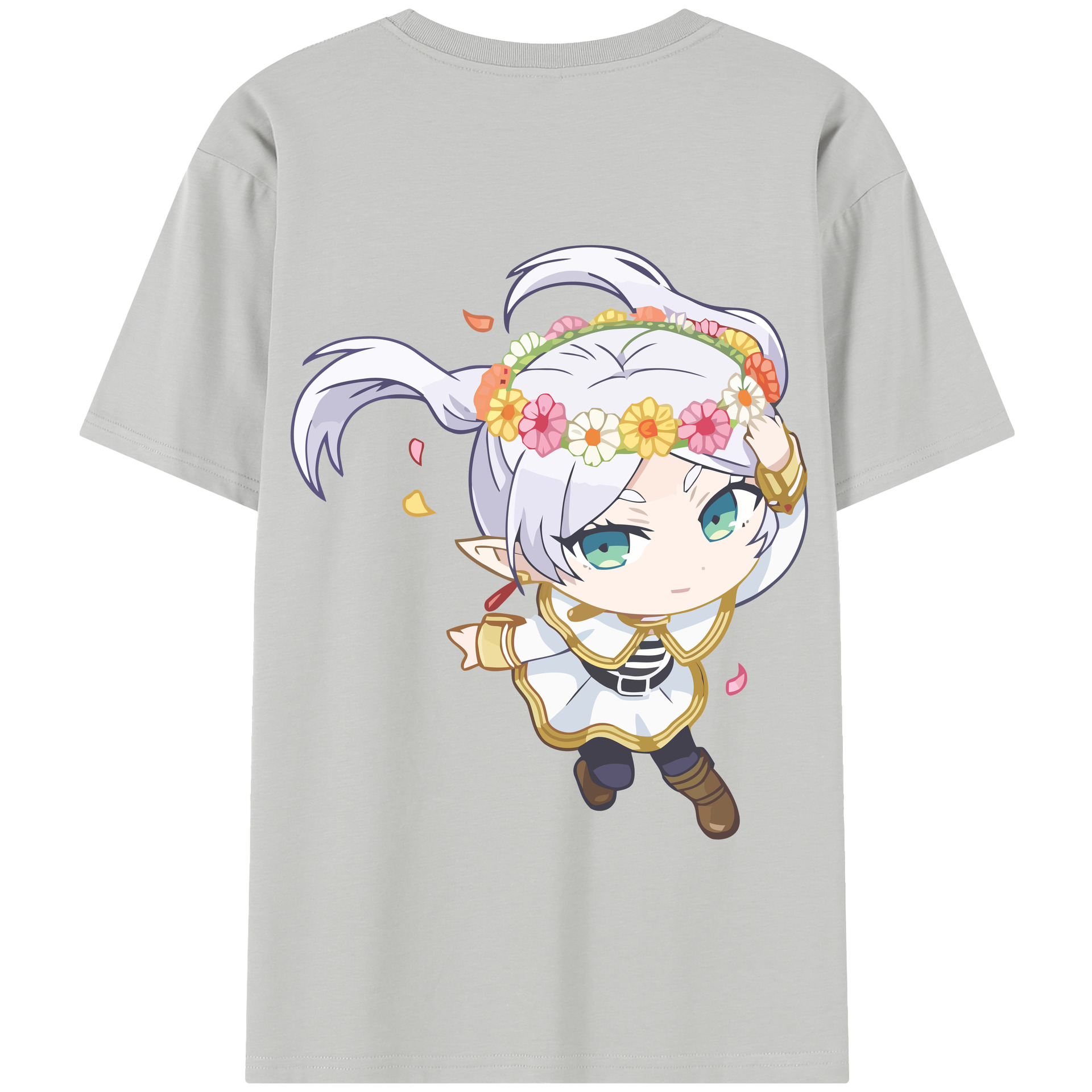 （画像用） 葬送のフリーレン Frieren 綿100％半袖Tシャツ（背面プリント）