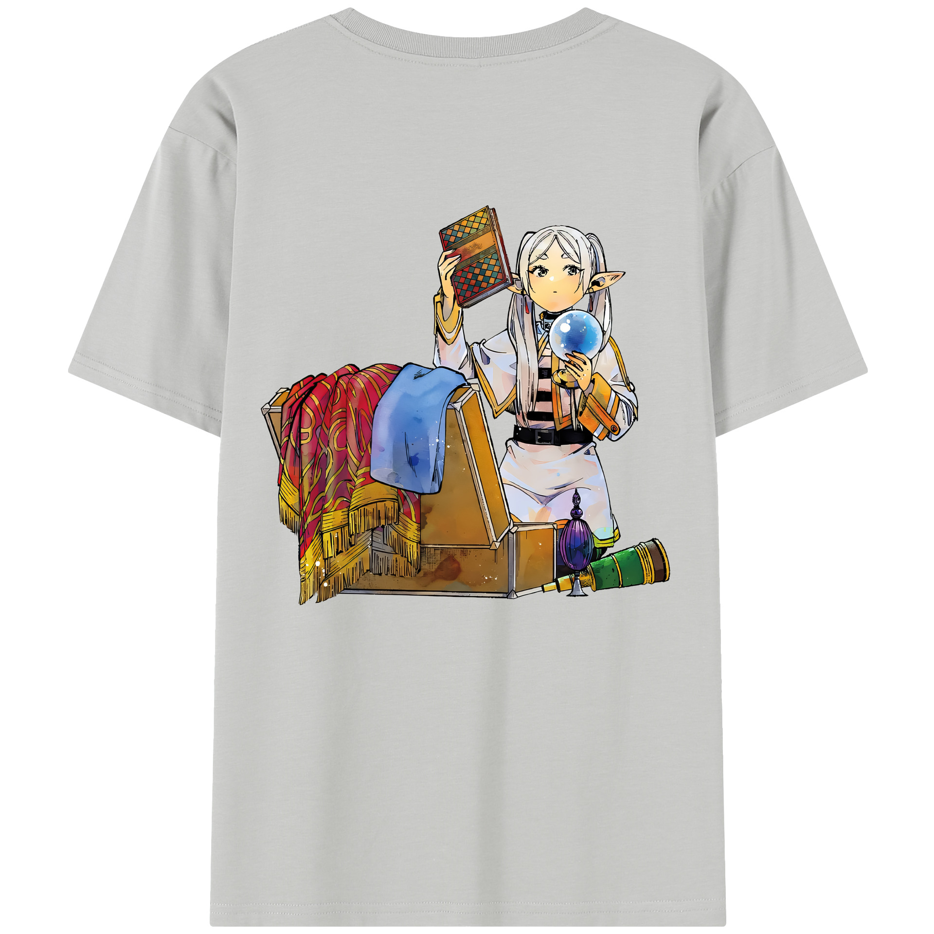 （画像用） 葬送のフリーレン Frieren 綿100％半袖Tシャツ（背面プリント）