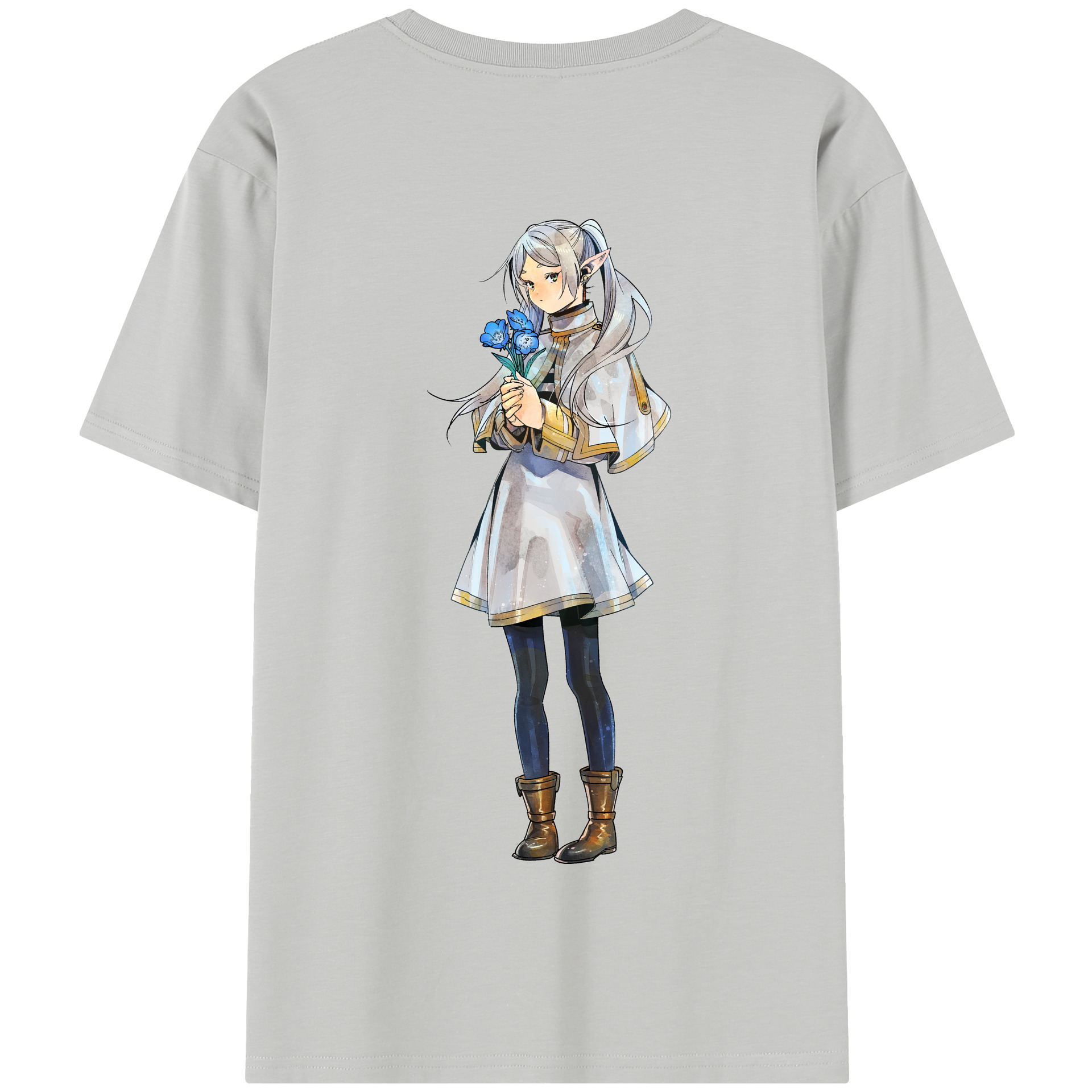 （画像用） 葬送のフリーレン Frieren 綿100％半袖Tシャツ（背面プリント）