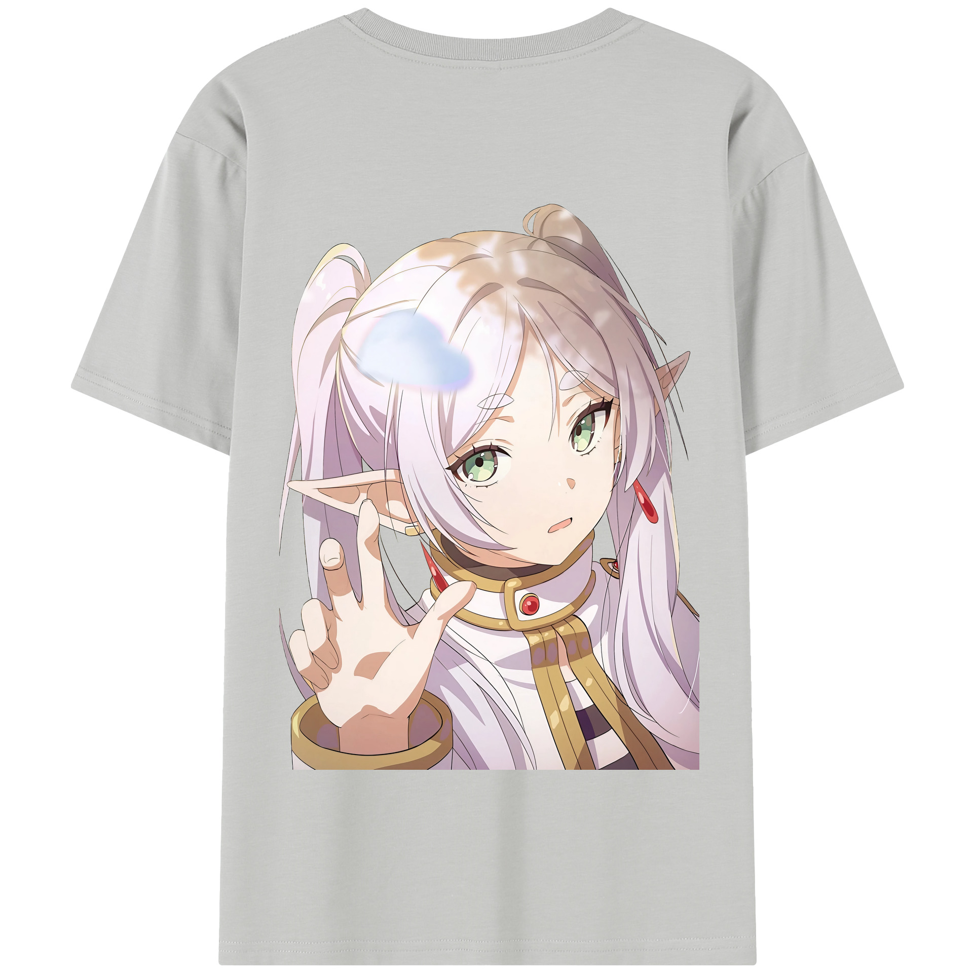 （画像用） 葬送のフリーレン Frieren 綿100％半袖Tシャツ（背面プリント）