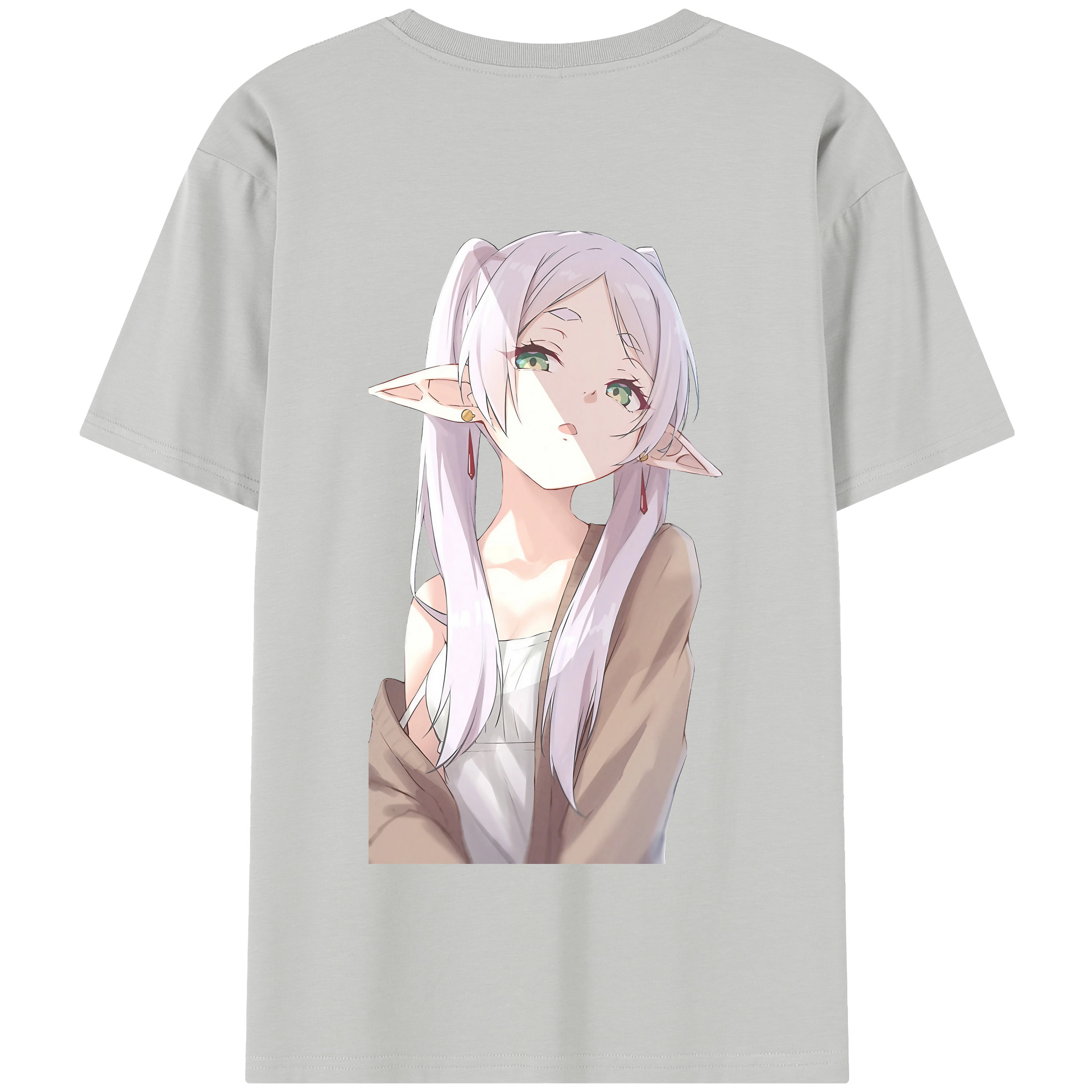 （画像用） 葬送のフリーレン Frieren 綿100％半袖Tシャツ（背面プリント）