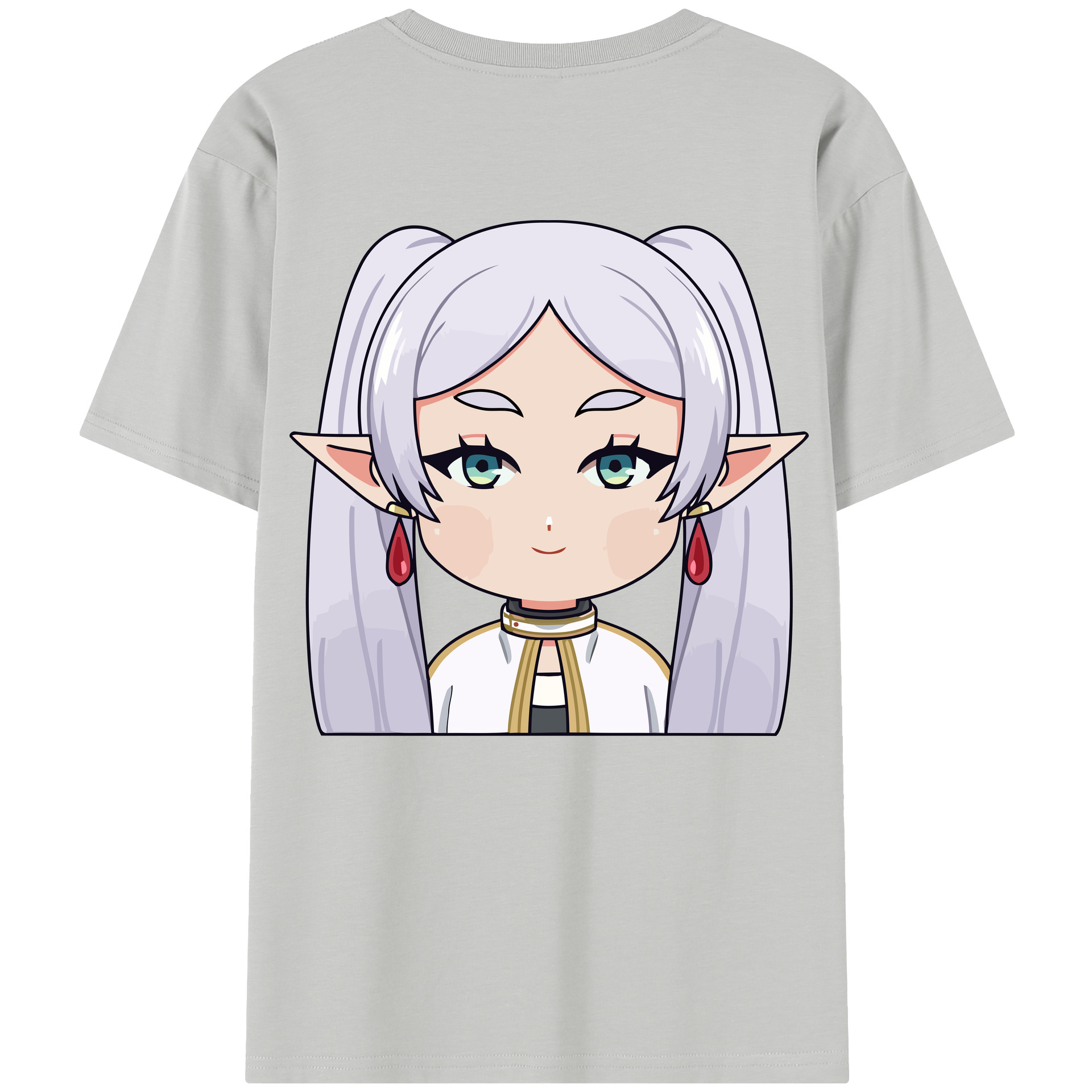 （画像用） 葬送のフリーレン Frieren 綿100％半袖Tシャツ（背面プリント）