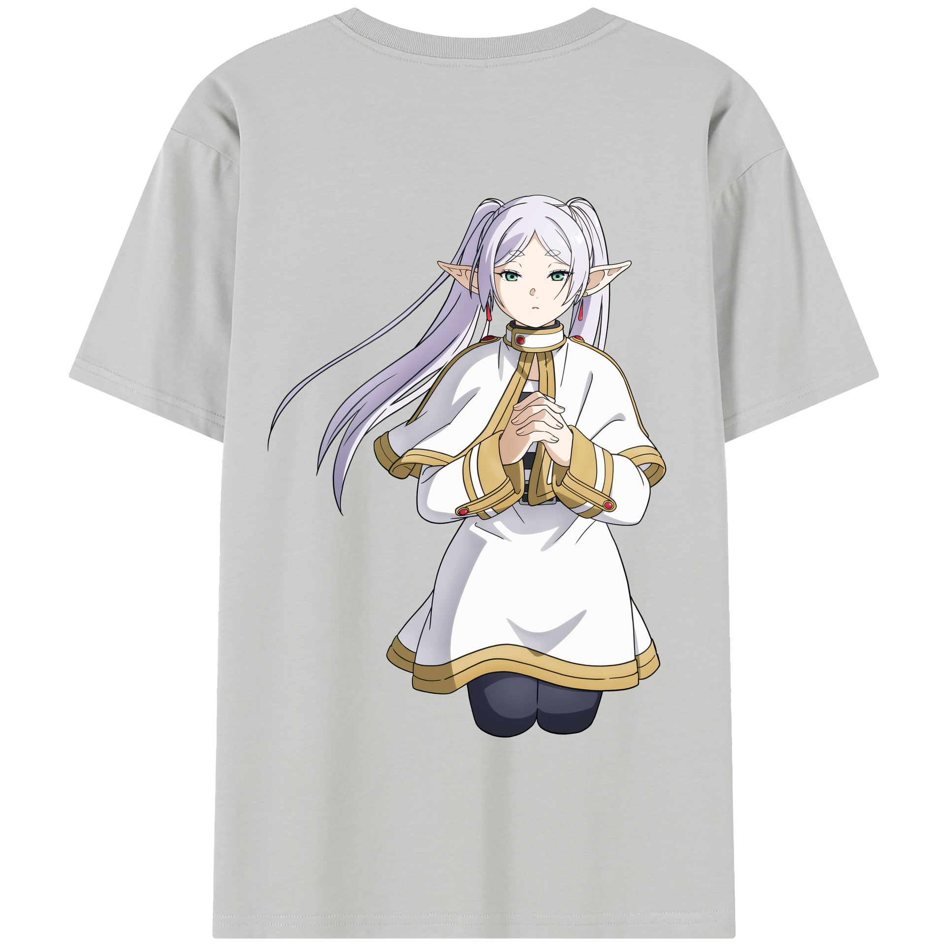 （画像用） 葬送のフリーレン Frieren 綿100％半袖Tシャツ（背面プリント）