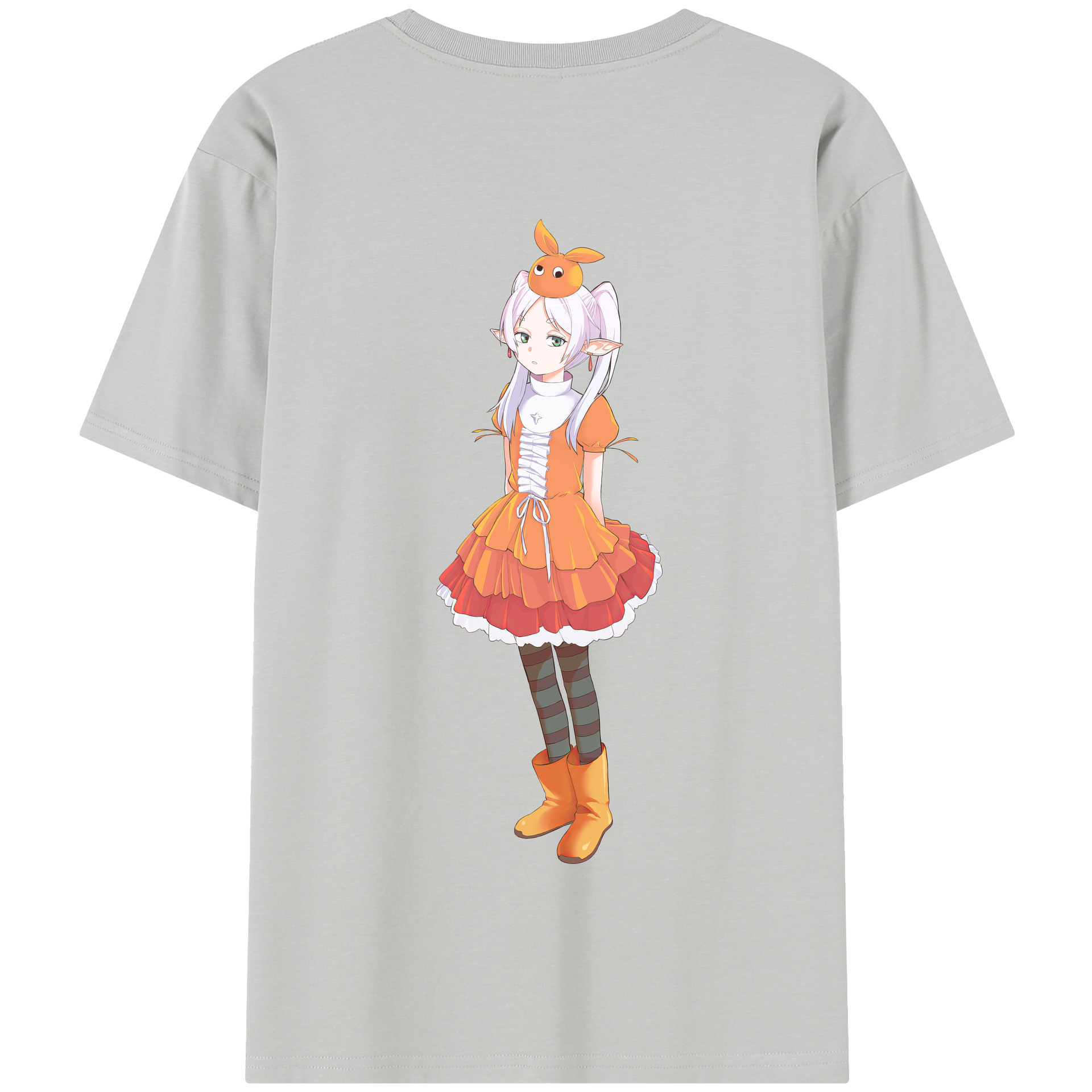 （画像用） 葬送のフリーレン Frieren 綿100％半袖Tシャツ（背面プリント）
