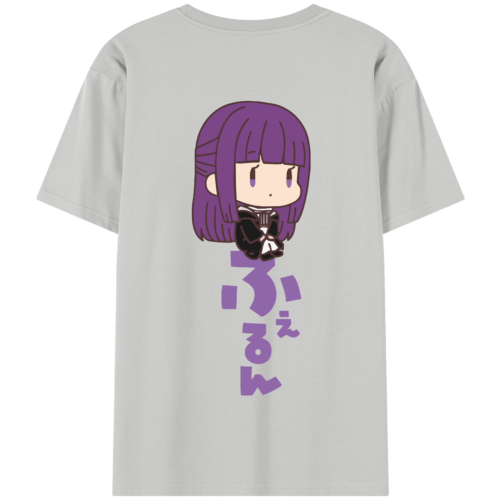 （画像用） 葬送のフリーレン Frieren 綿100％半袖Tシャツ（背面プリント）