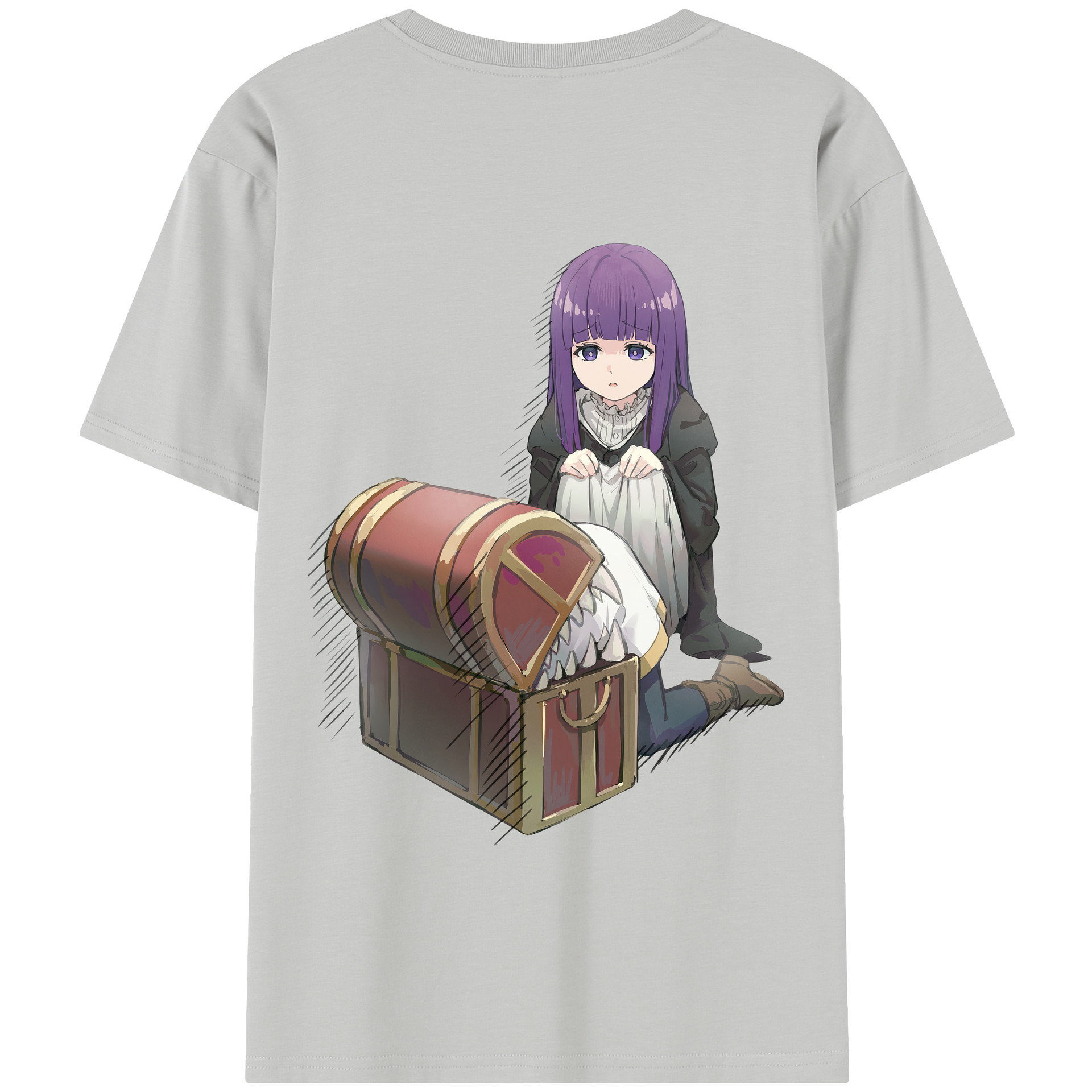 （画像用） 葬送のフリーレン Frieren 綿100％半袖Tシャツ（背面プリント）