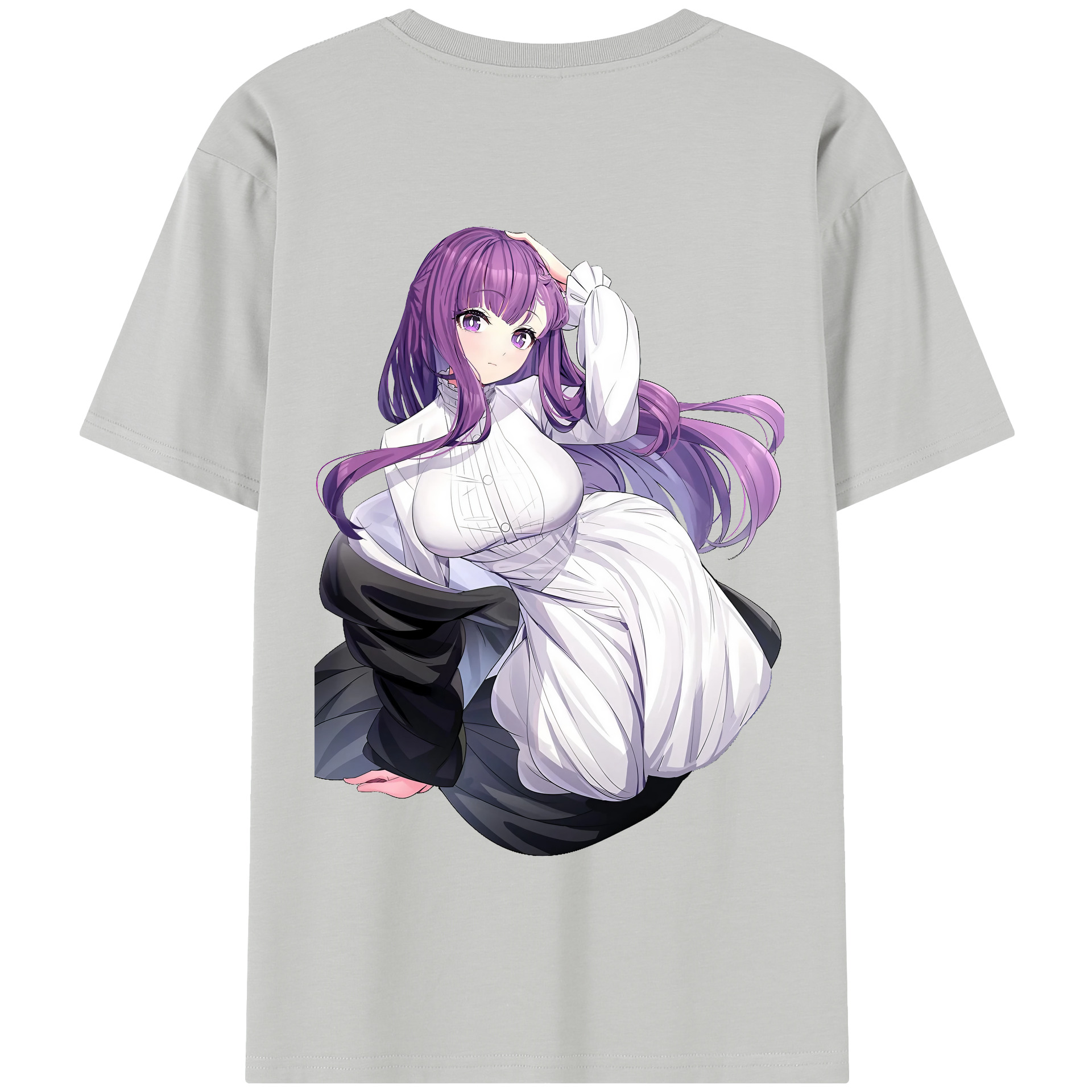 （画像用） 葬送のフリーレン Frieren 綿100％半袖Tシャツ（背面プリント）