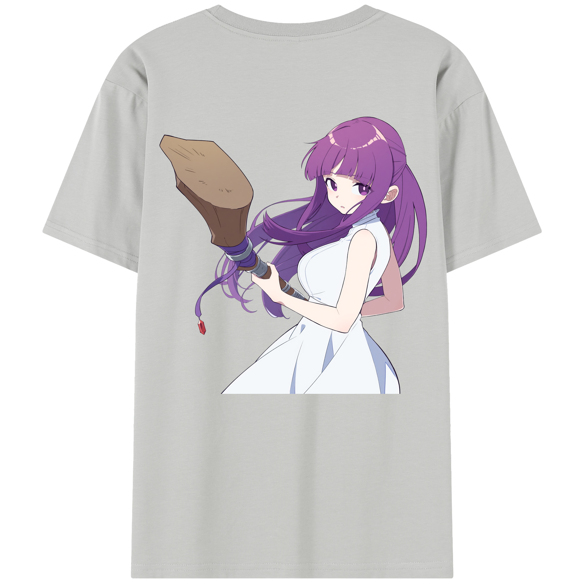 （画像用） 葬送のフリーレン Frieren 綿100％半袖Tシャツ（背面プリント）