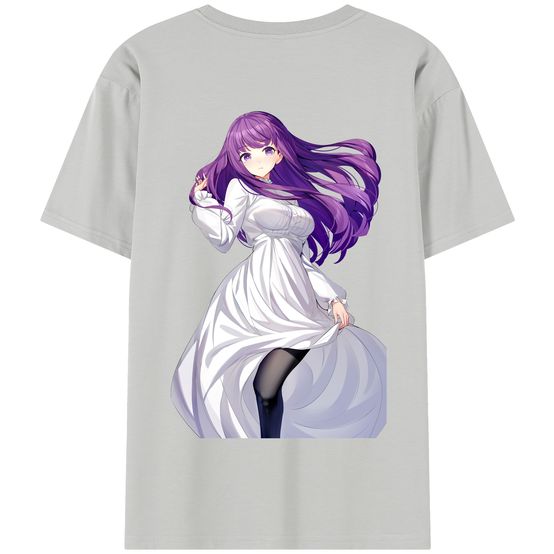 （画像用） 葬送のフリーレン Frieren 綿100％半袖Tシャツ（背面プリント）