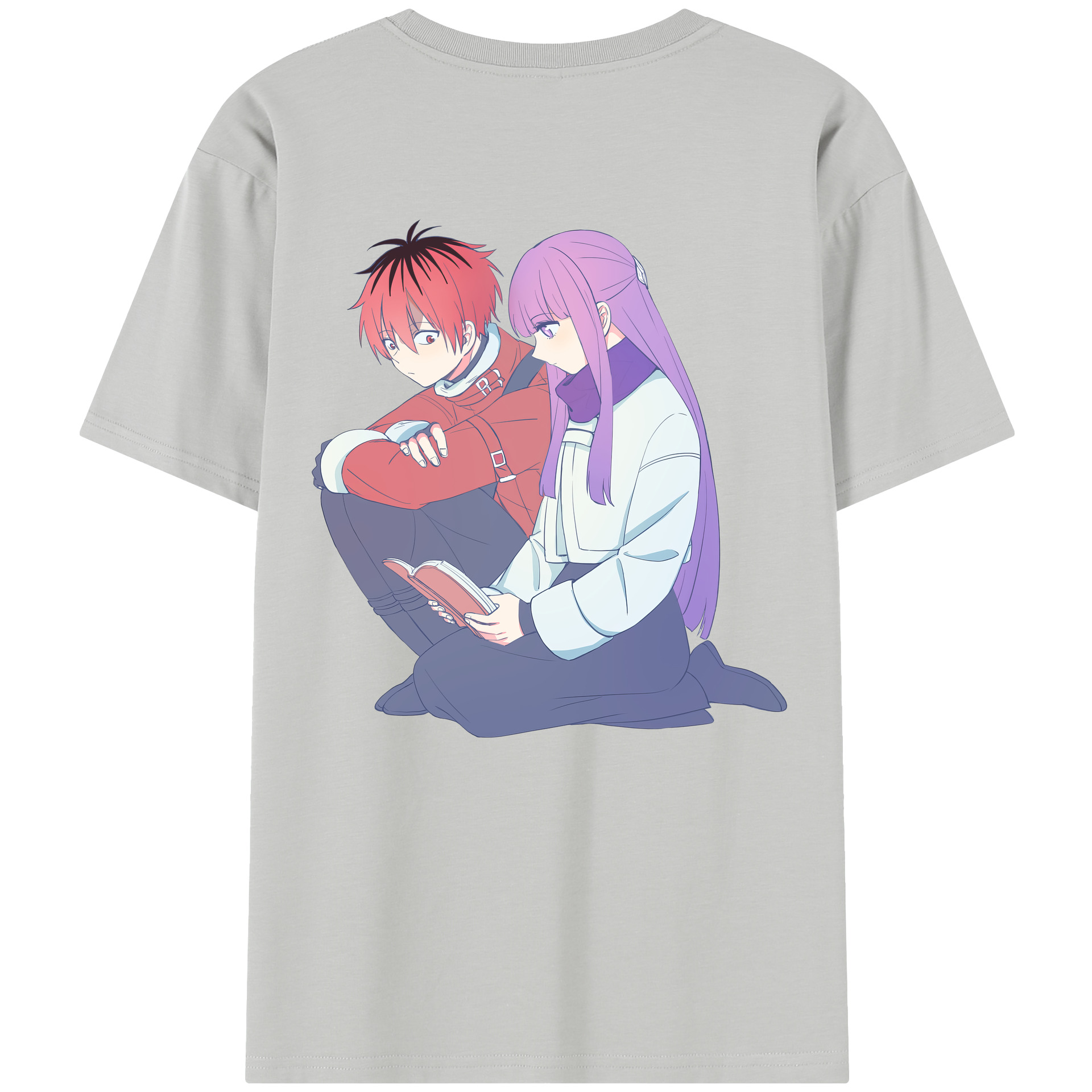 （画像用） 葬送のフリーレン Frieren 綿100％半袖Tシャツ（背面プリント）