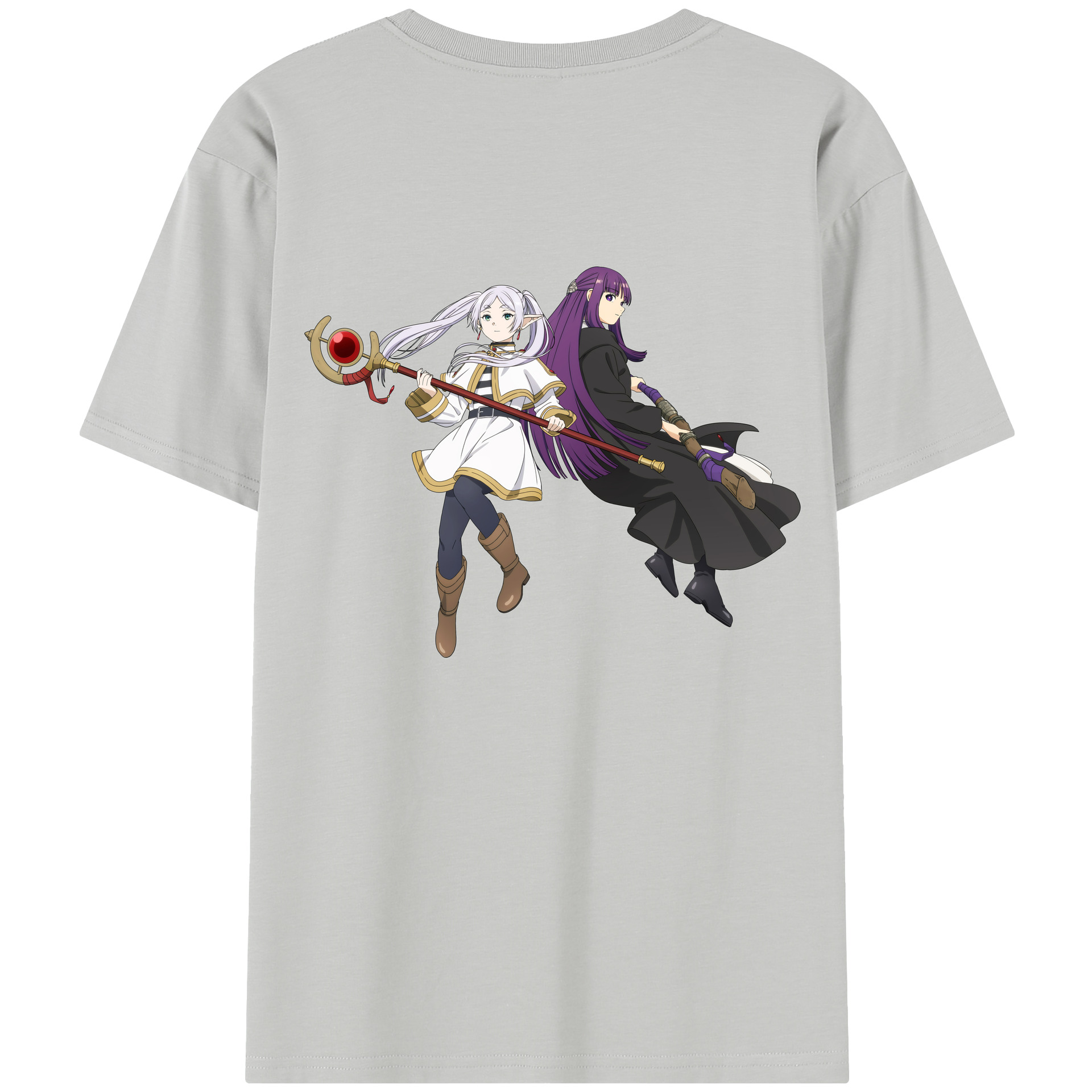 （画像用） 葬送のフリーレン Frieren 綿100％半袖Tシャツ（背面プリント）