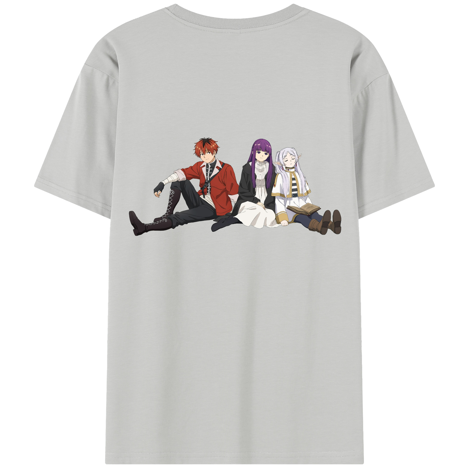 （画像用） 葬送のフリーレン Frieren 綿100％半袖Tシャツ（背面プリント）