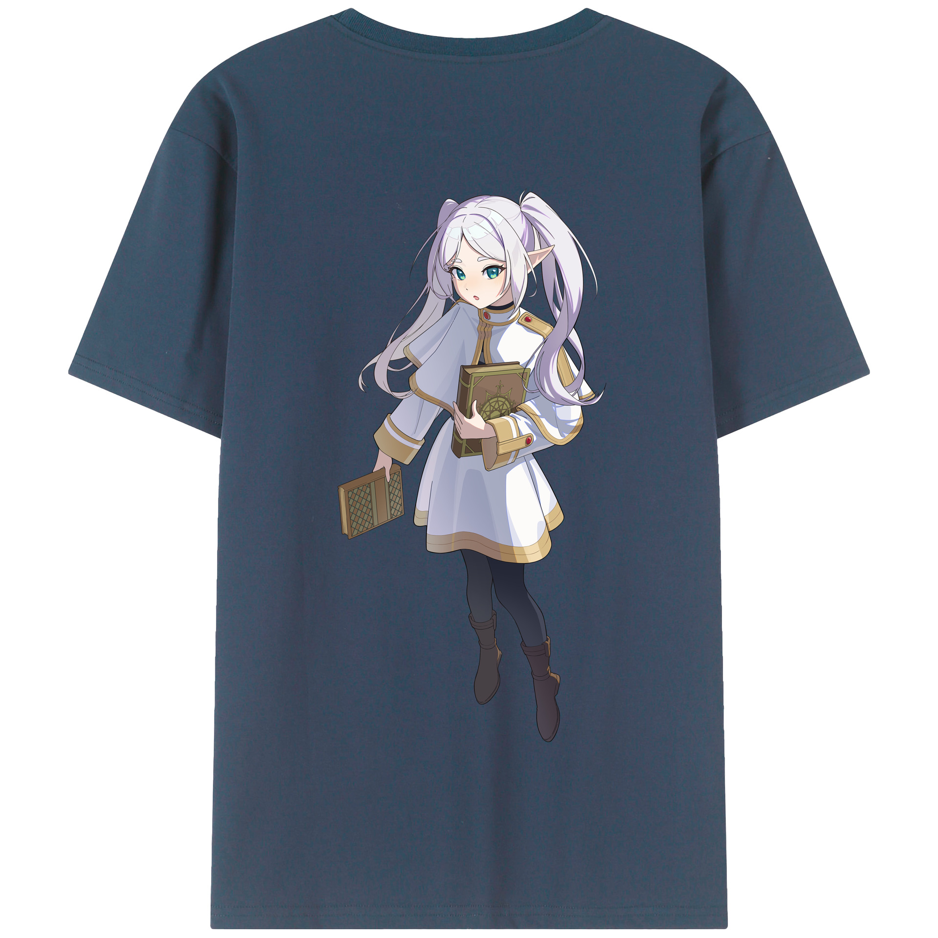 （画像用） 葬送のフリーレン Frieren 綿100％半袖Tシャツ（背面プリント）