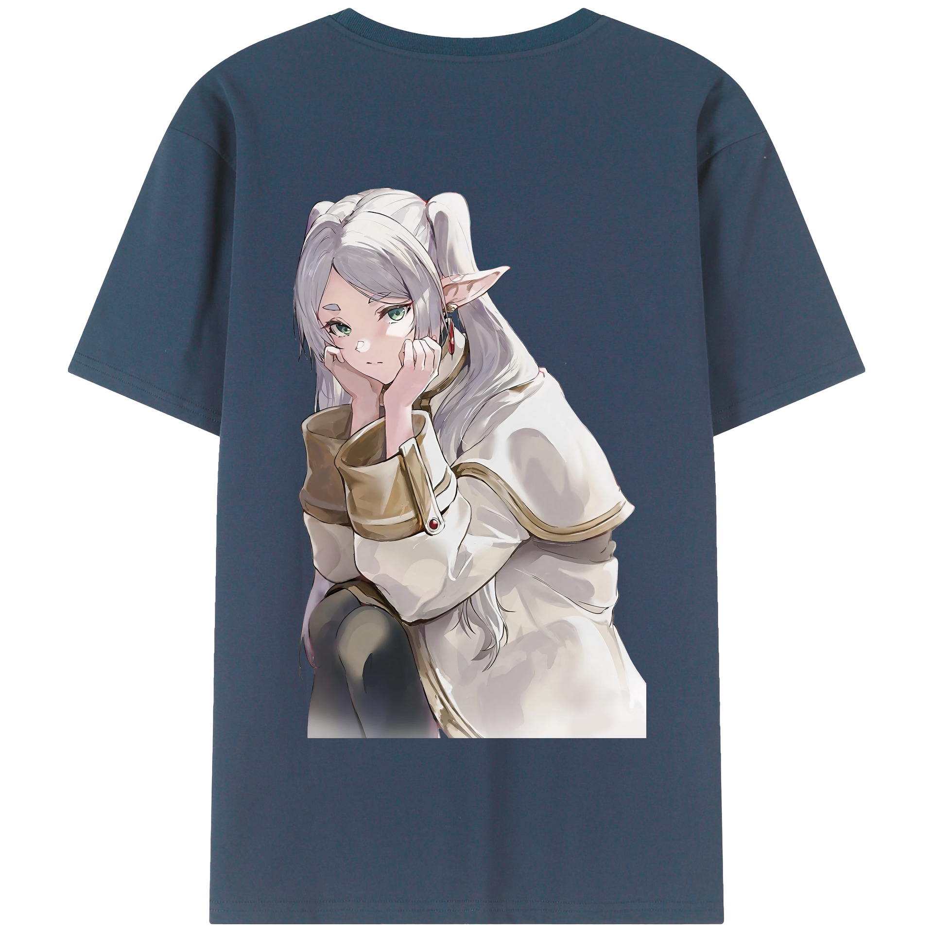 （画像用） 葬送のフリーレン Frieren 綿100％半袖Tシャツ（背面プリント）