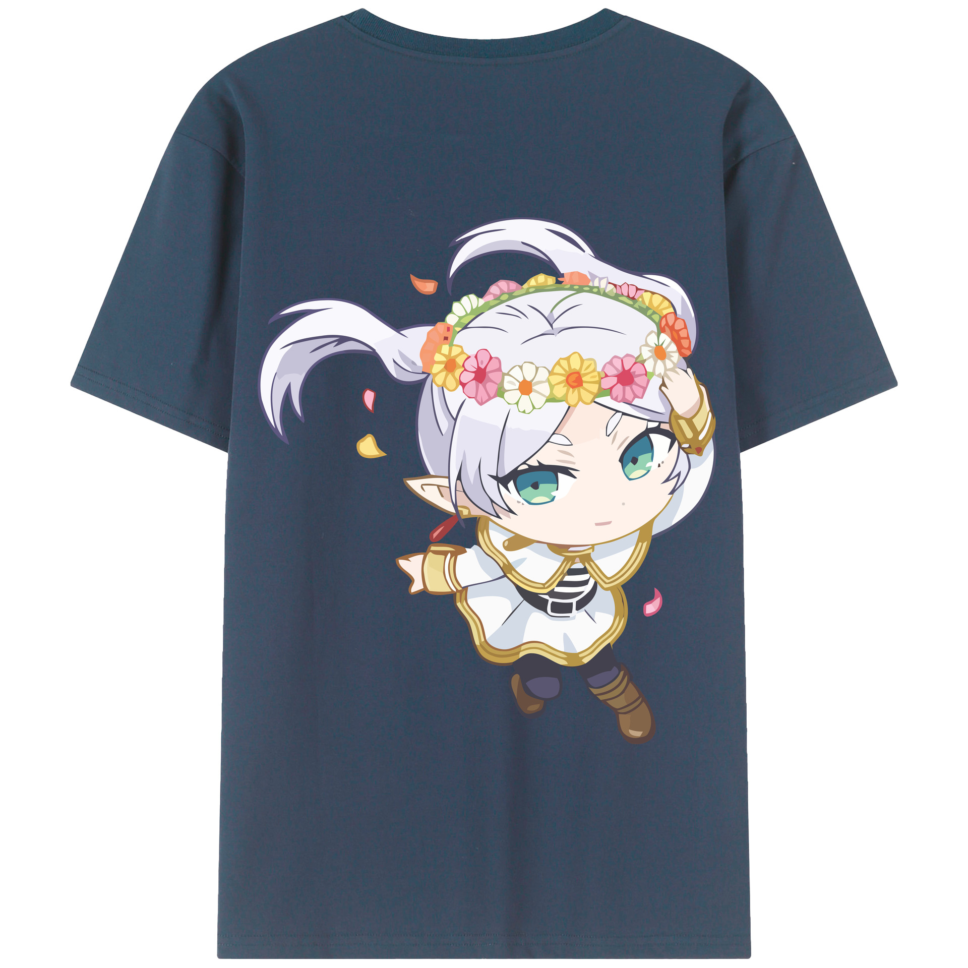 （画像用） 葬送のフリーレン Frieren 綿100％半袖Tシャツ（背面プリント）