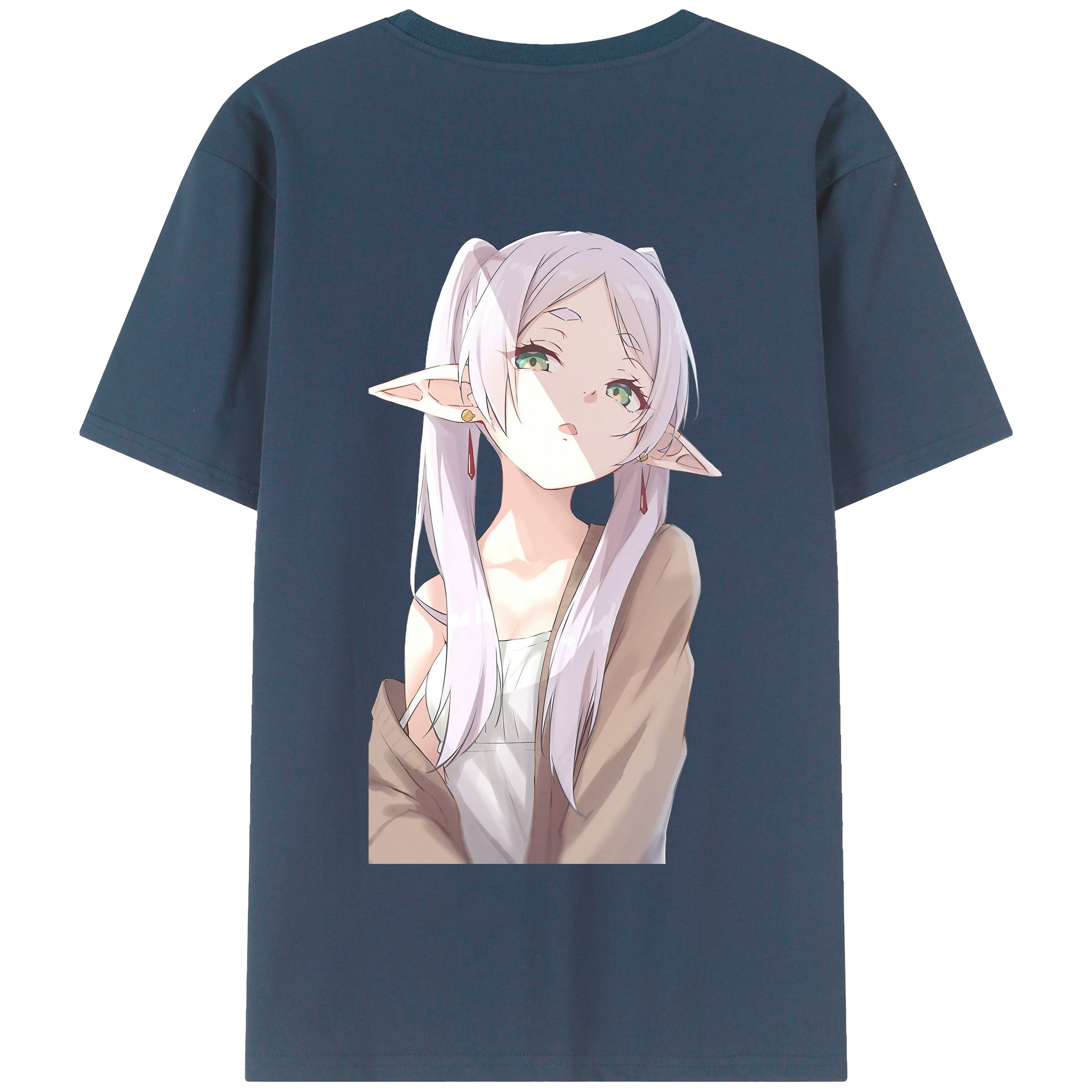 （画像用） 葬送のフリーレン Frieren 綿100％半袖Tシャツ（背面プリント）