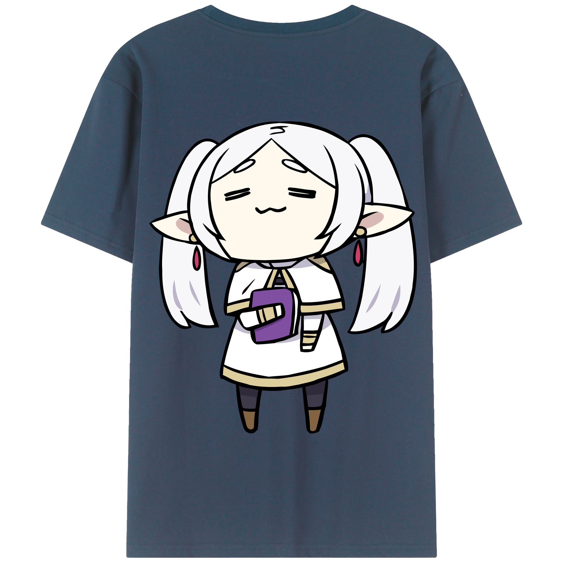 （画像用） 葬送のフリーレン Frieren 綿100％半袖Tシャツ（背面プリント）