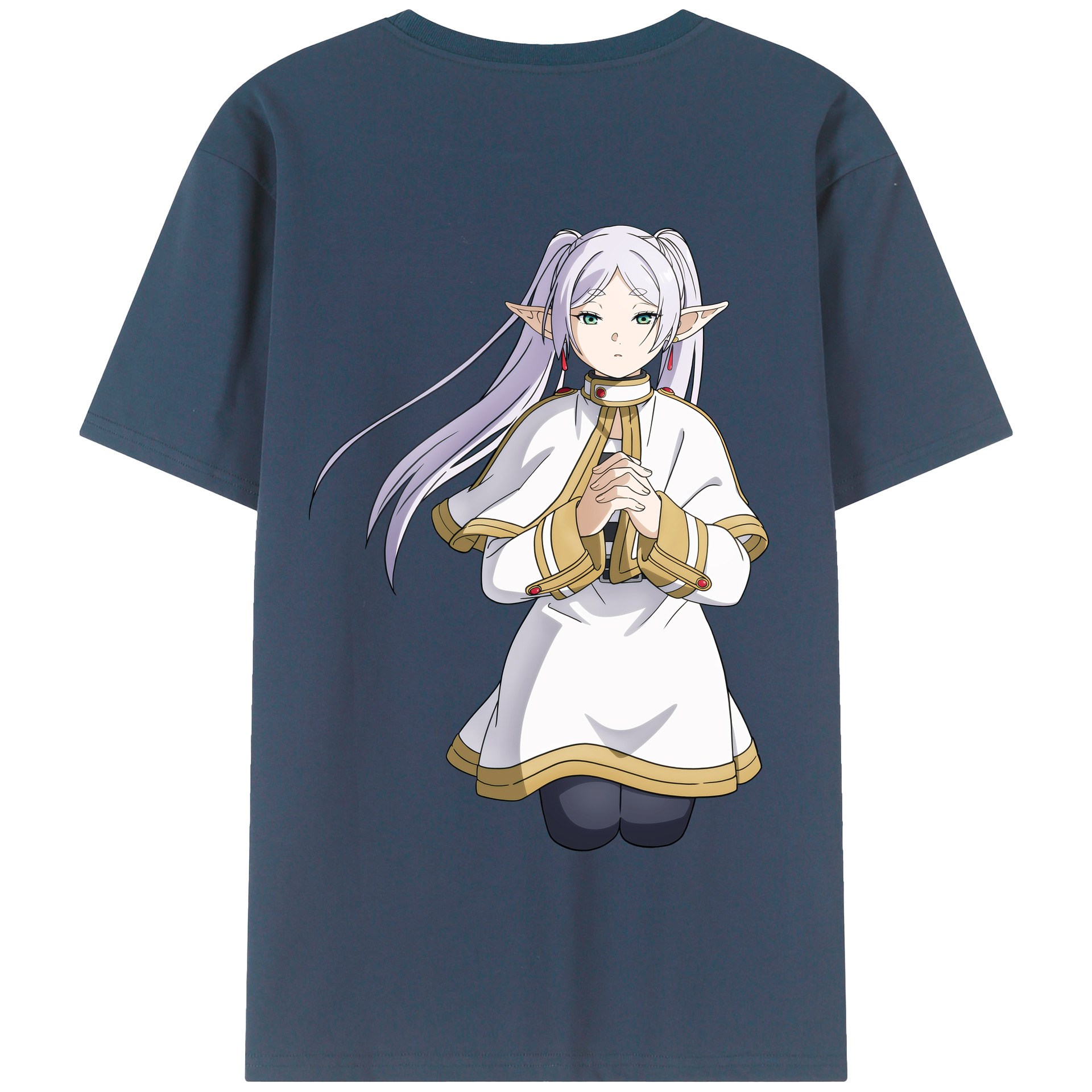 （画像用） 葬送のフリーレン Frieren 綿100％半袖Tシャツ（背面プリント）