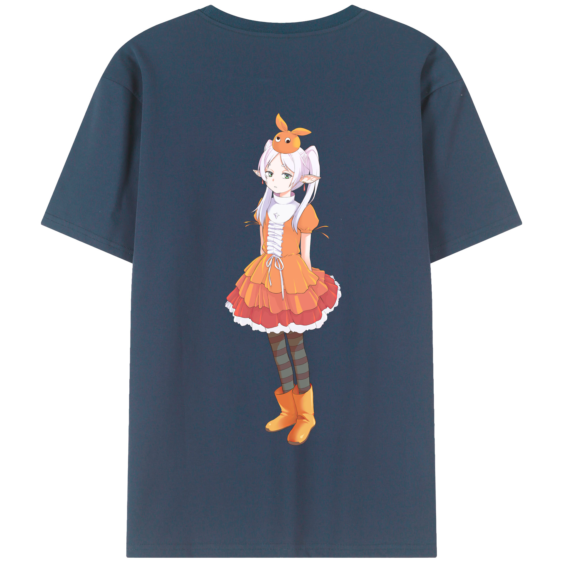 （画像用） 葬送のフリーレン Frieren 綿100％半袖Tシャツ（背面プリント）