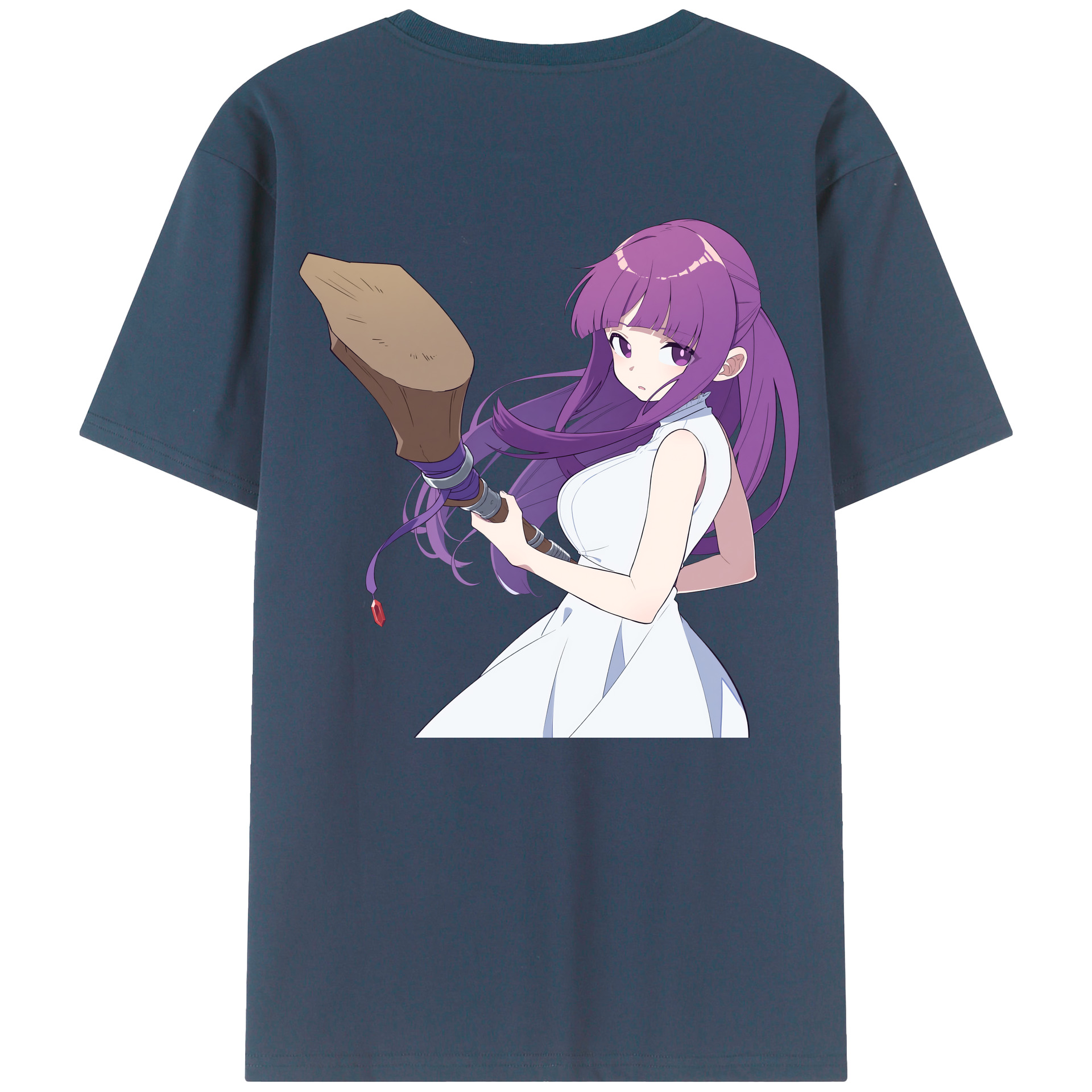 （画像用） 葬送のフリーレン Frieren 綿100％半袖Tシャツ（背面プリント）
