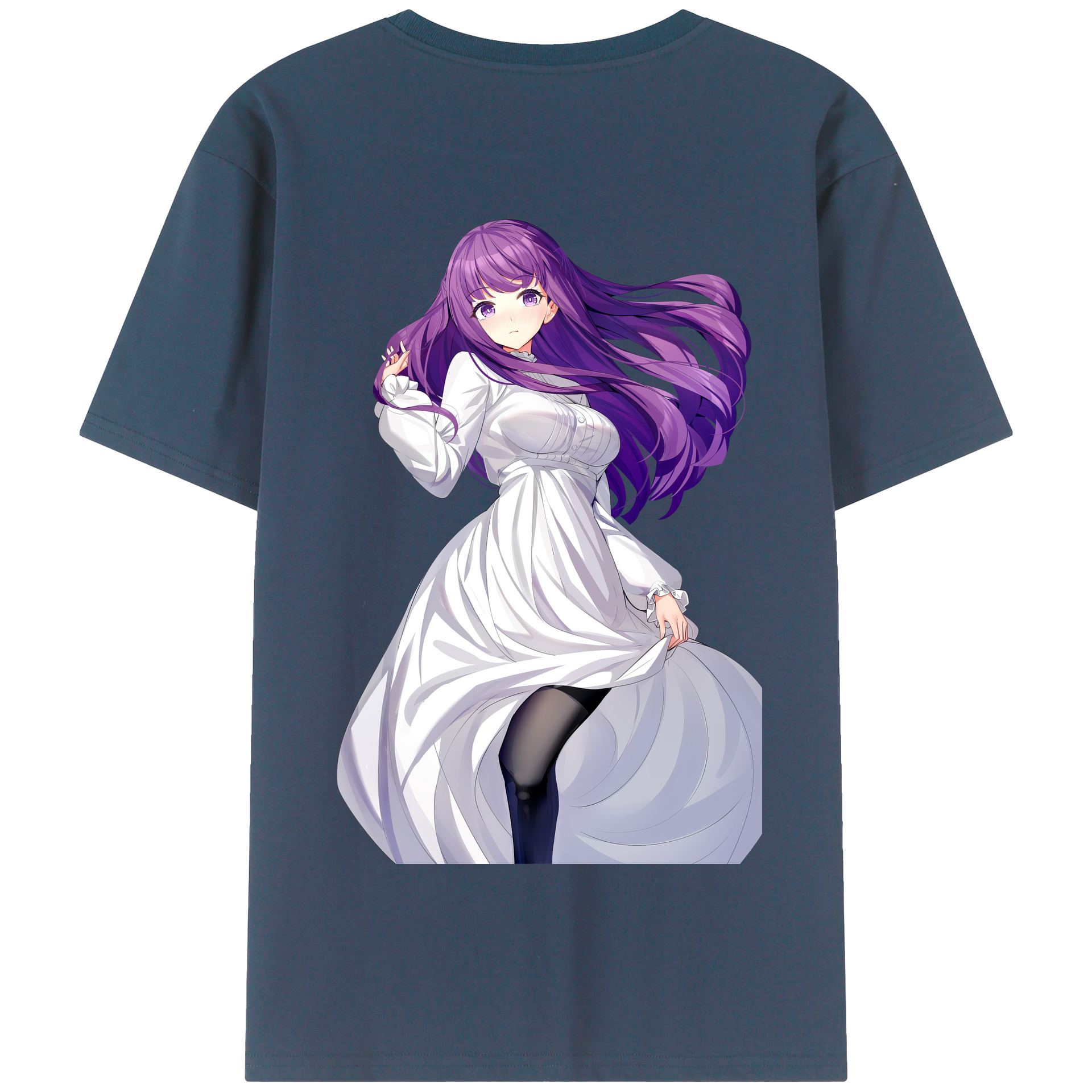 （画像用） 葬送のフリーレン Frieren 綿100％半袖Tシャツ（背面プリント）