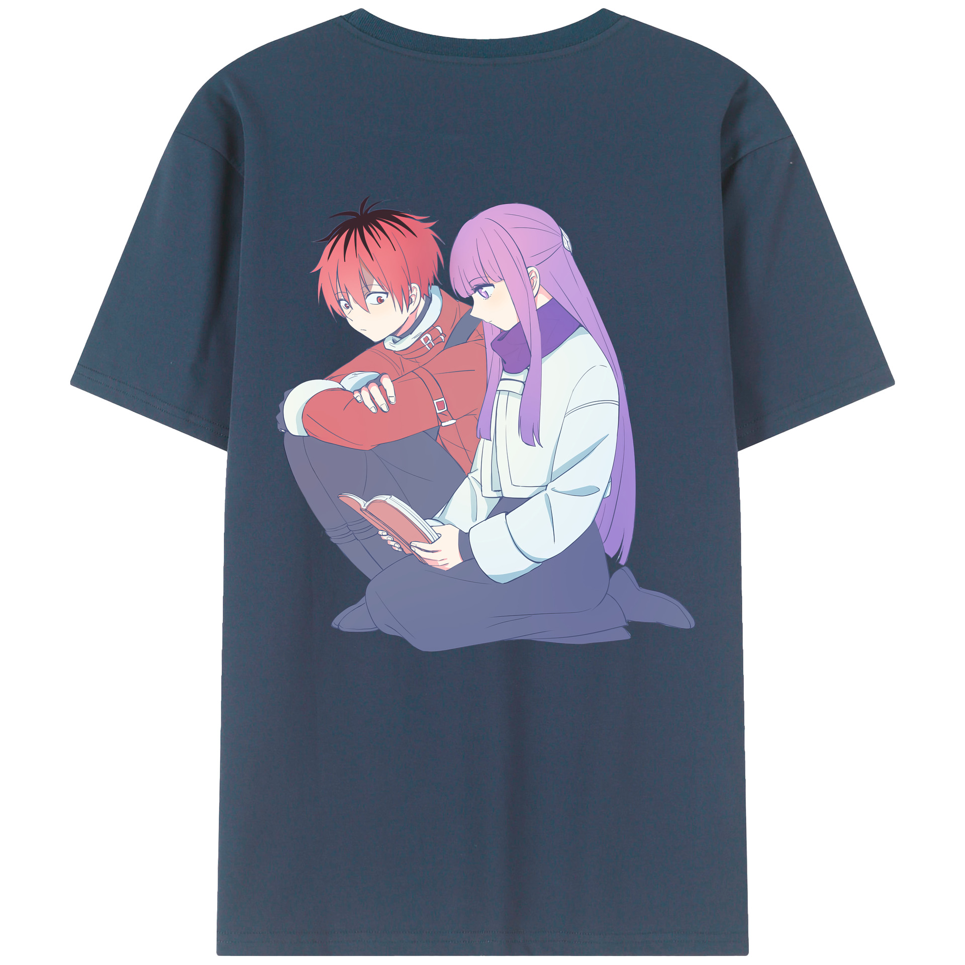 （画像用） 葬送のフリーレン Frieren 綿100％半袖Tシャツ（背面プリント）