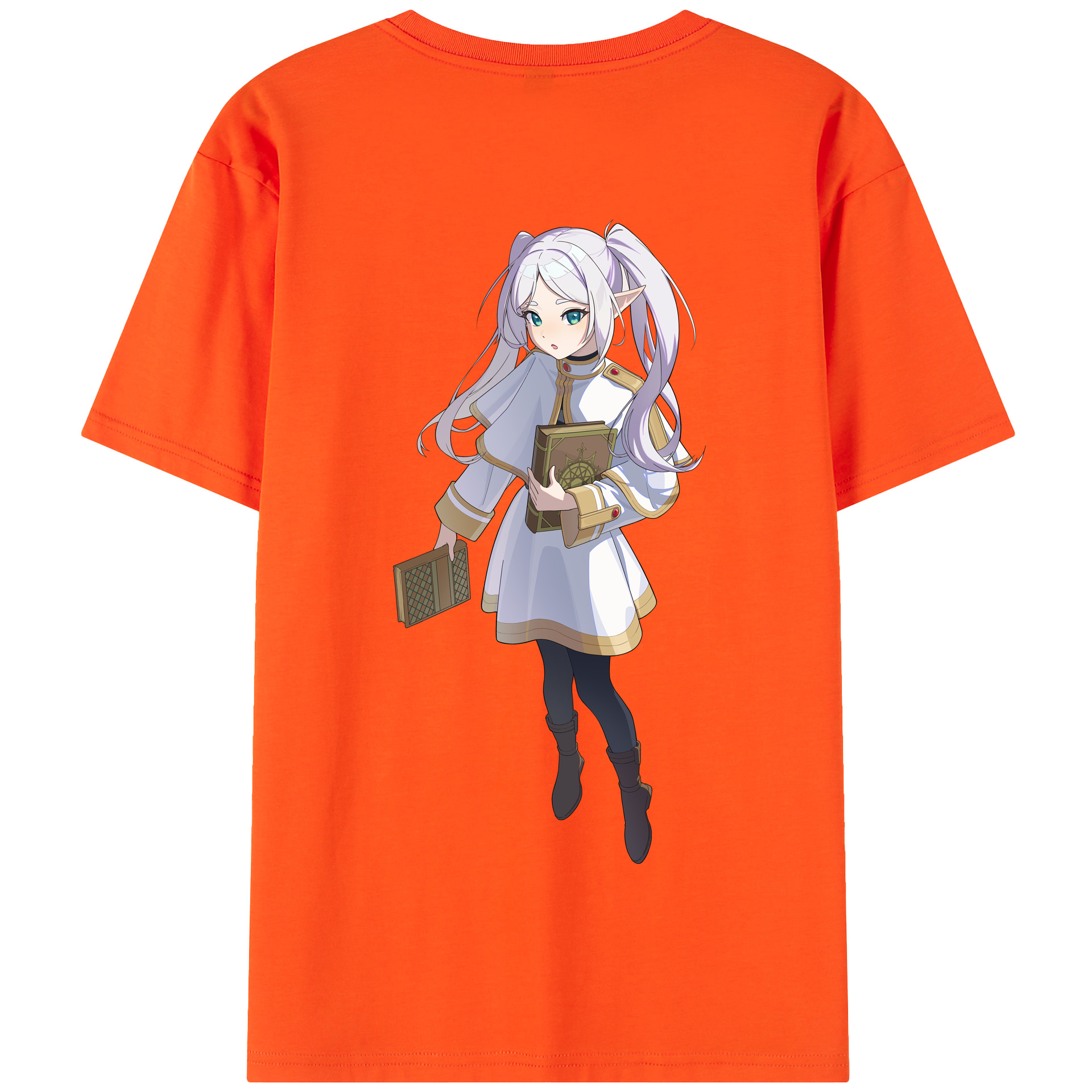 （画像用） 葬送のフリーレン Frieren 綿100％半袖Tシャツ（背面プリント）