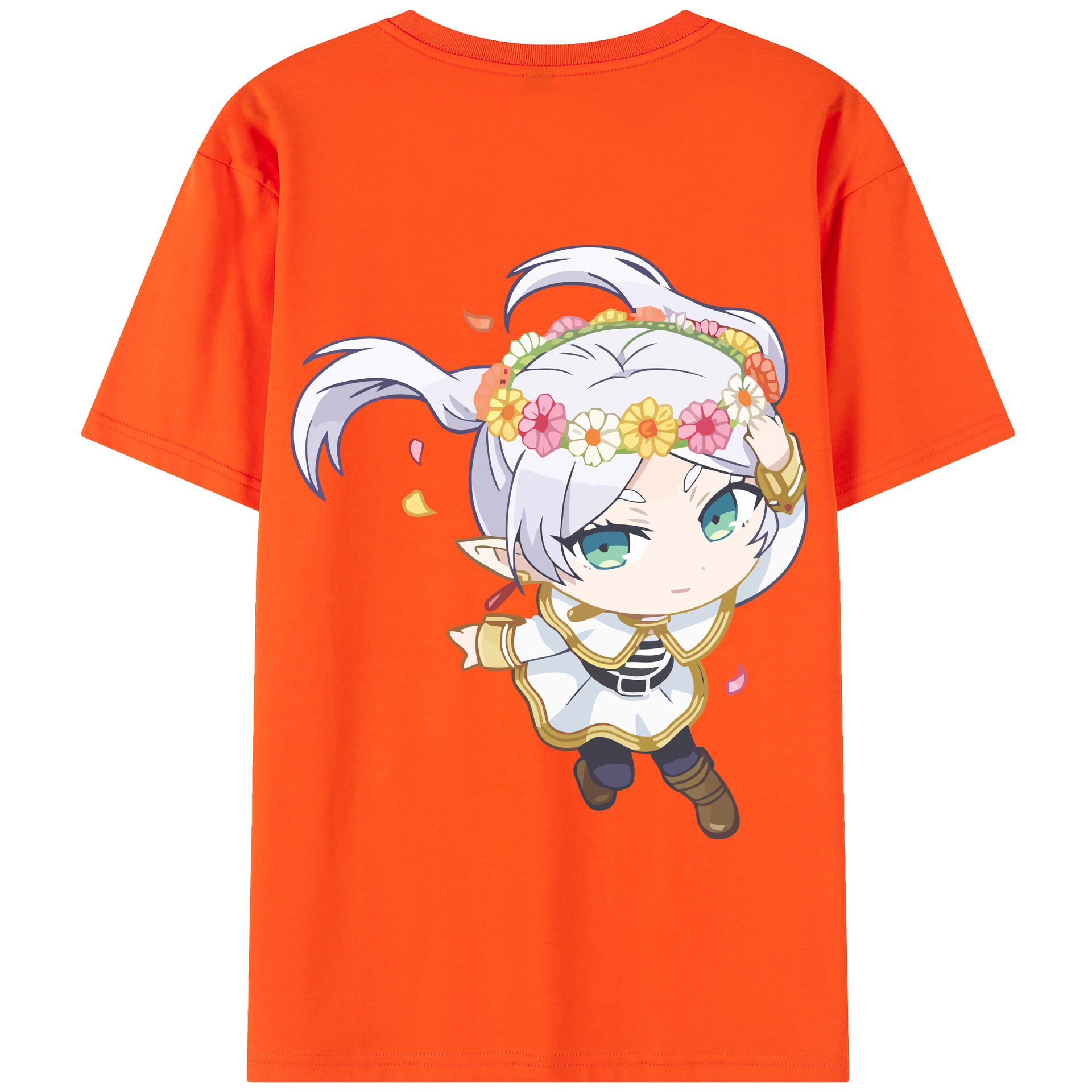 （画像用） 葬送のフリーレン Frieren 綿100％半袖Tシャツ（背面プリント）