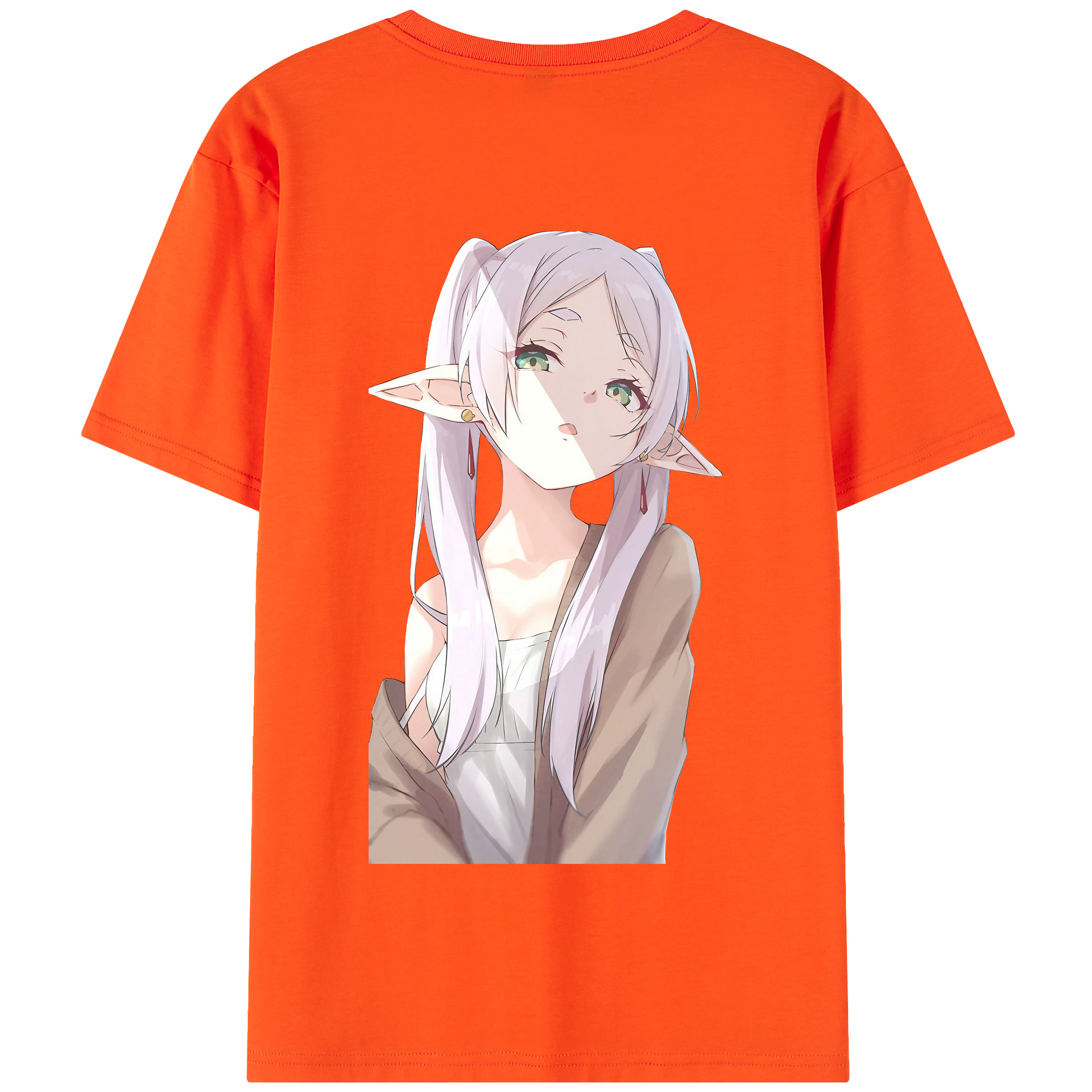 （画像用） 葬送のフリーレン Frieren 綿100％半袖Tシャツ（背面プリント）