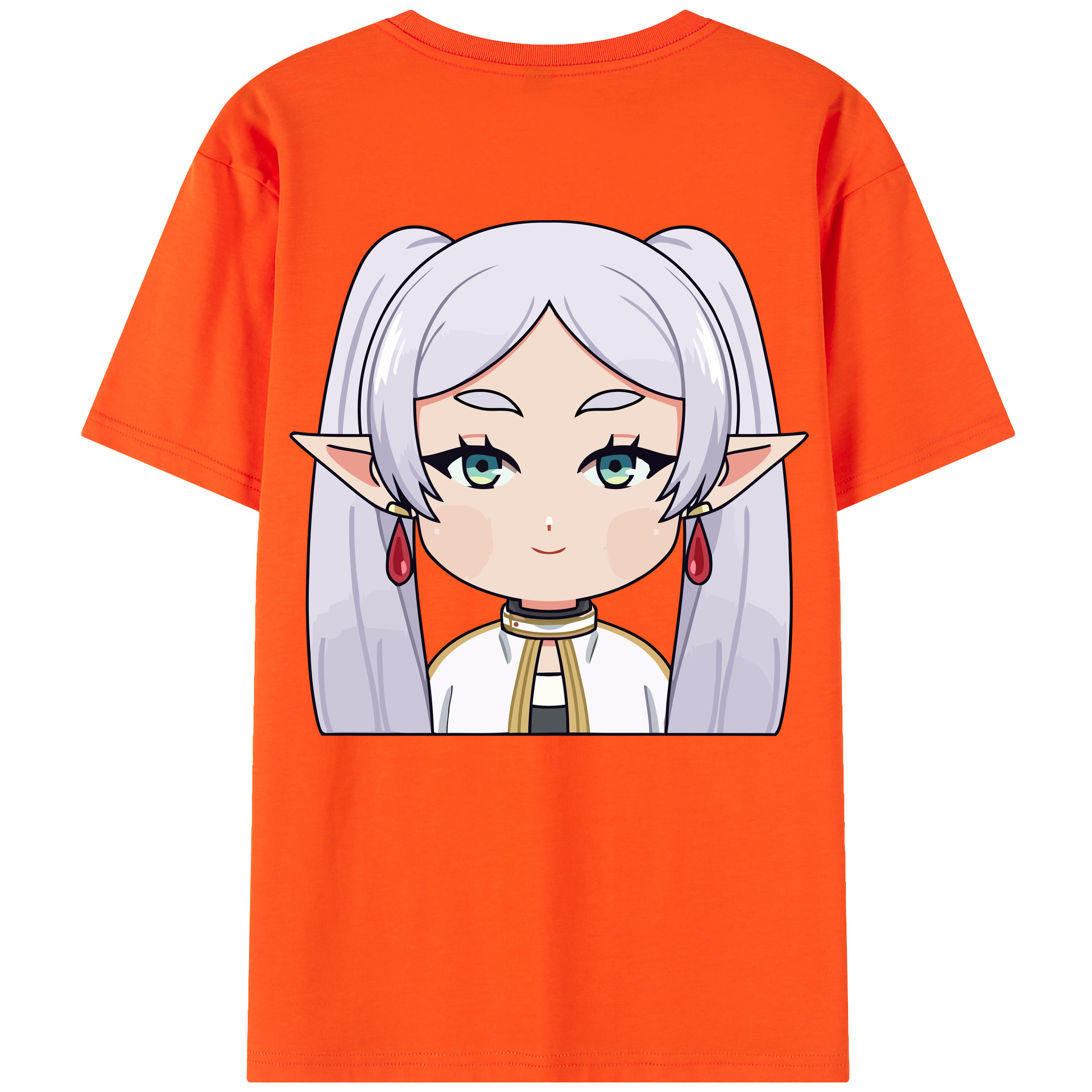 （画像用） 葬送のフリーレン Frieren 綿100％半袖Tシャツ（背面プリント）