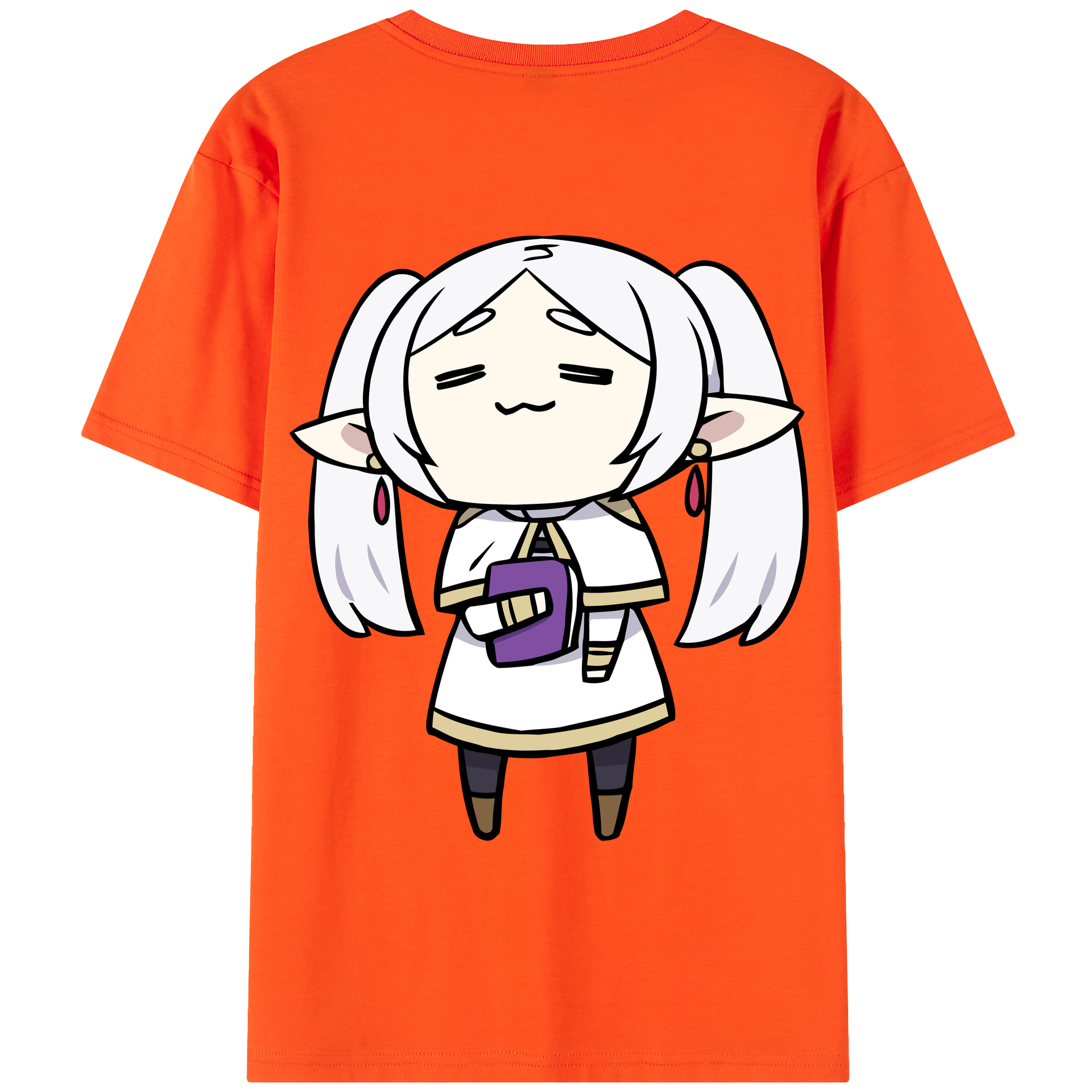 （画像用） 葬送のフリーレン Frieren 綿100％半袖Tシャツ（背面プリント）