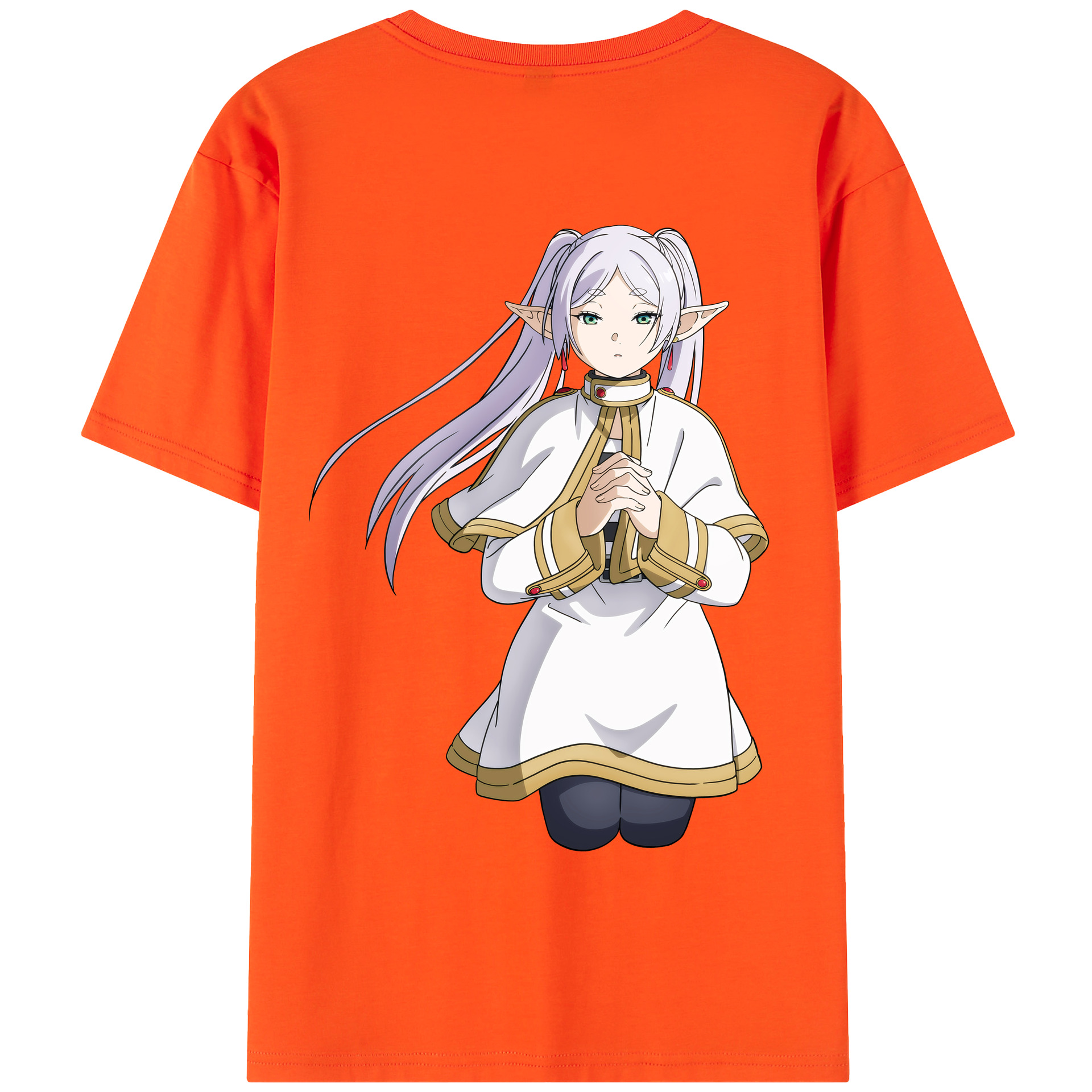 （画像用） 葬送のフリーレン Frieren 綿100％半袖Tシャツ（背面プリント）